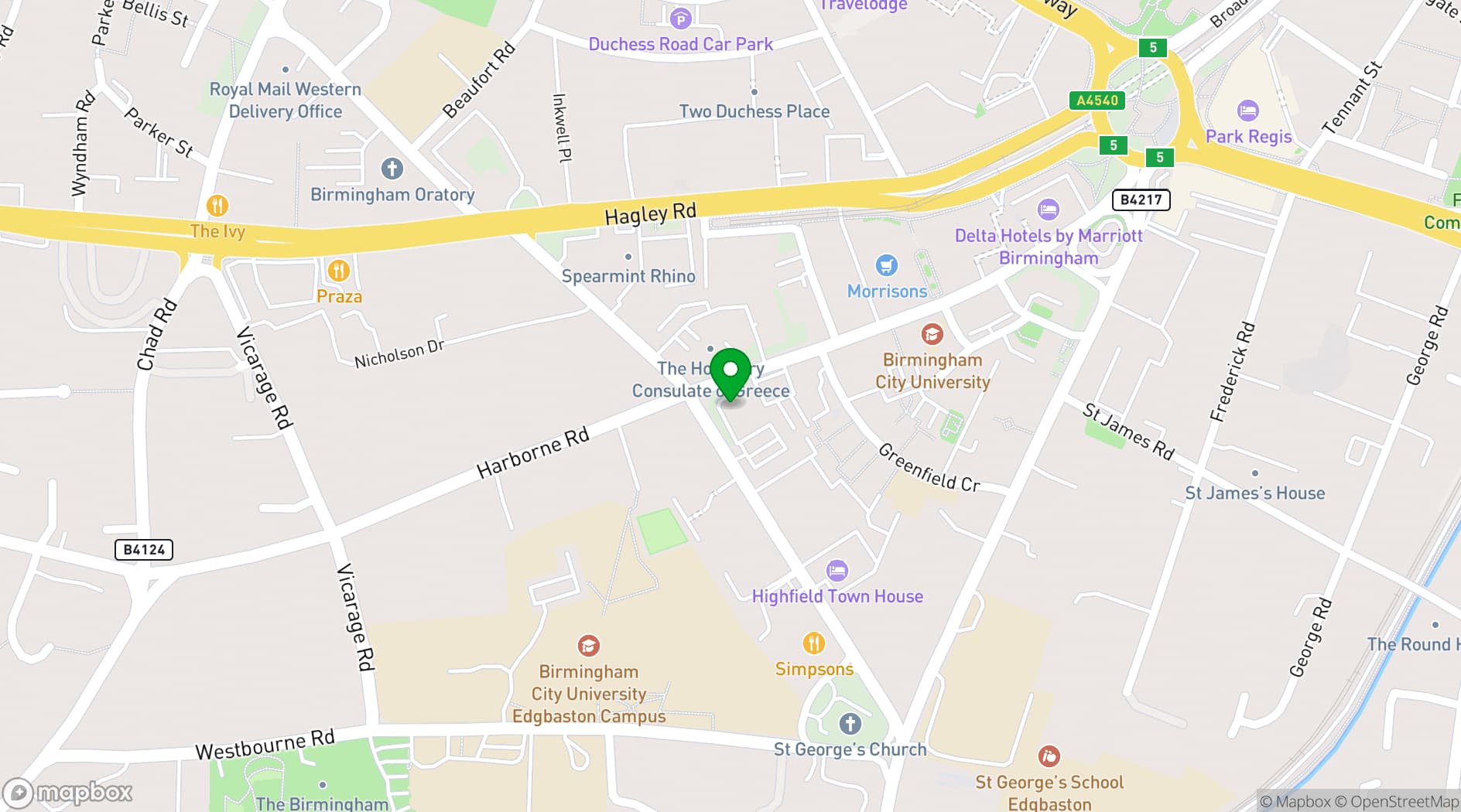 Map showing The Physician
