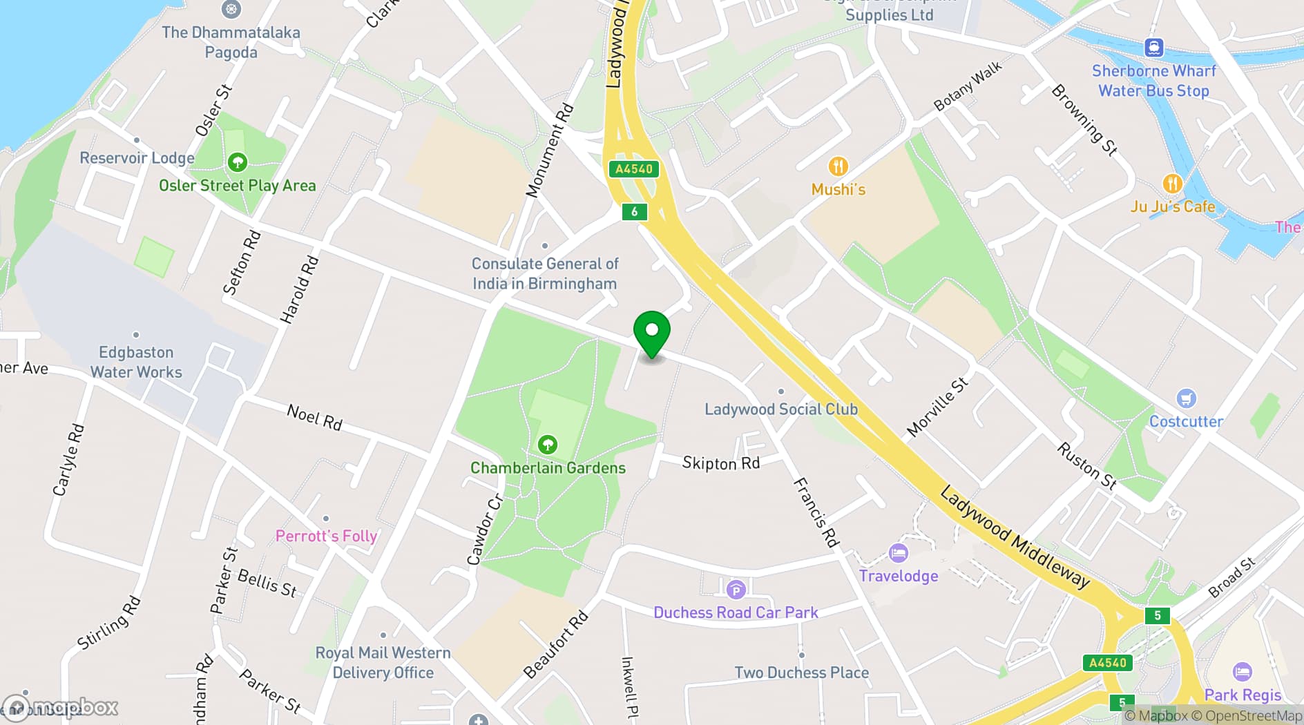 Map showing Signing Tree Venue