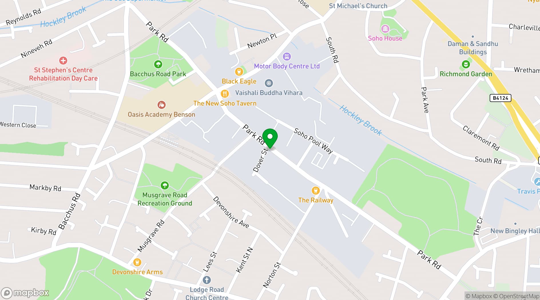 Map showing The New Parklands
