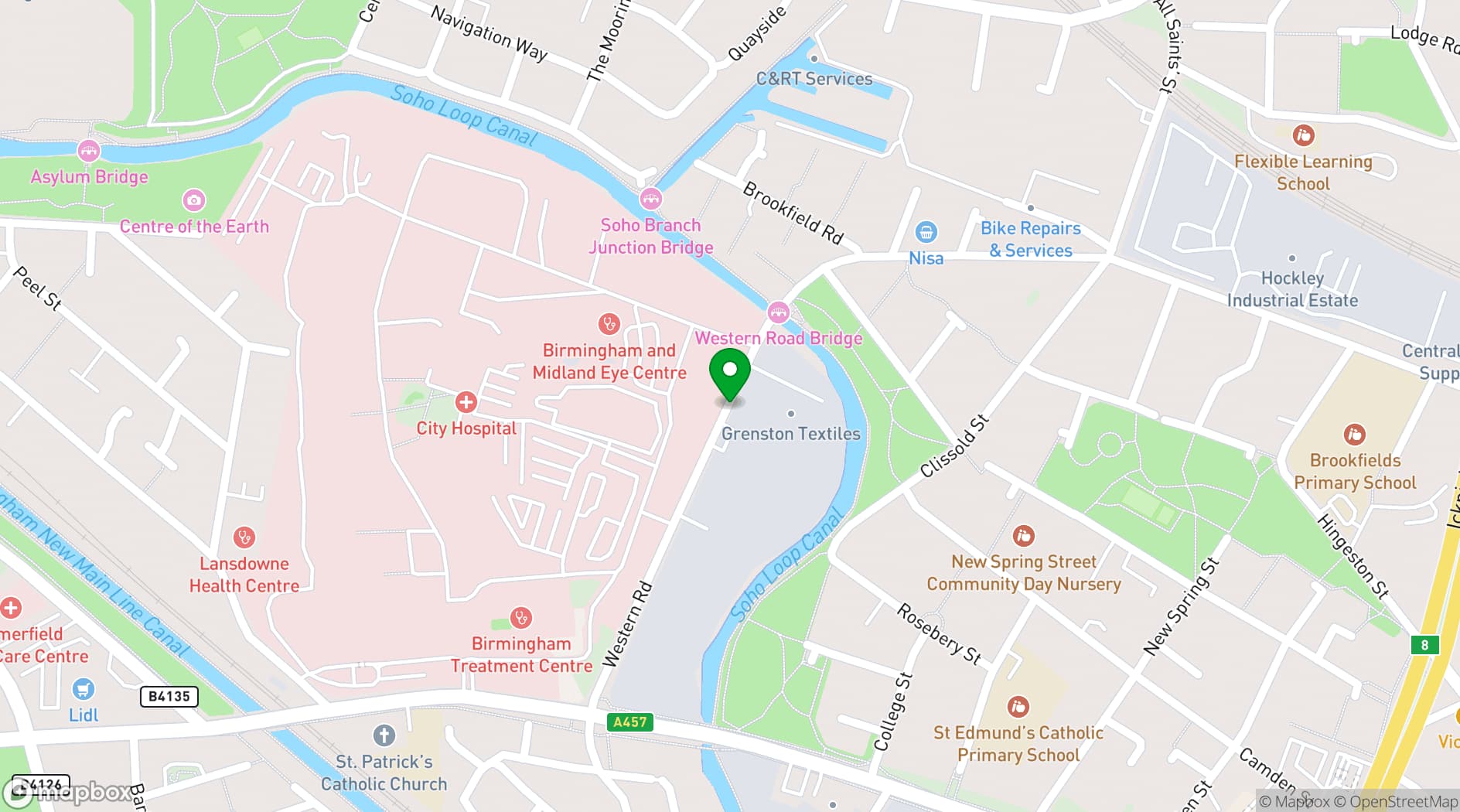 Map showing Sovereign Studios