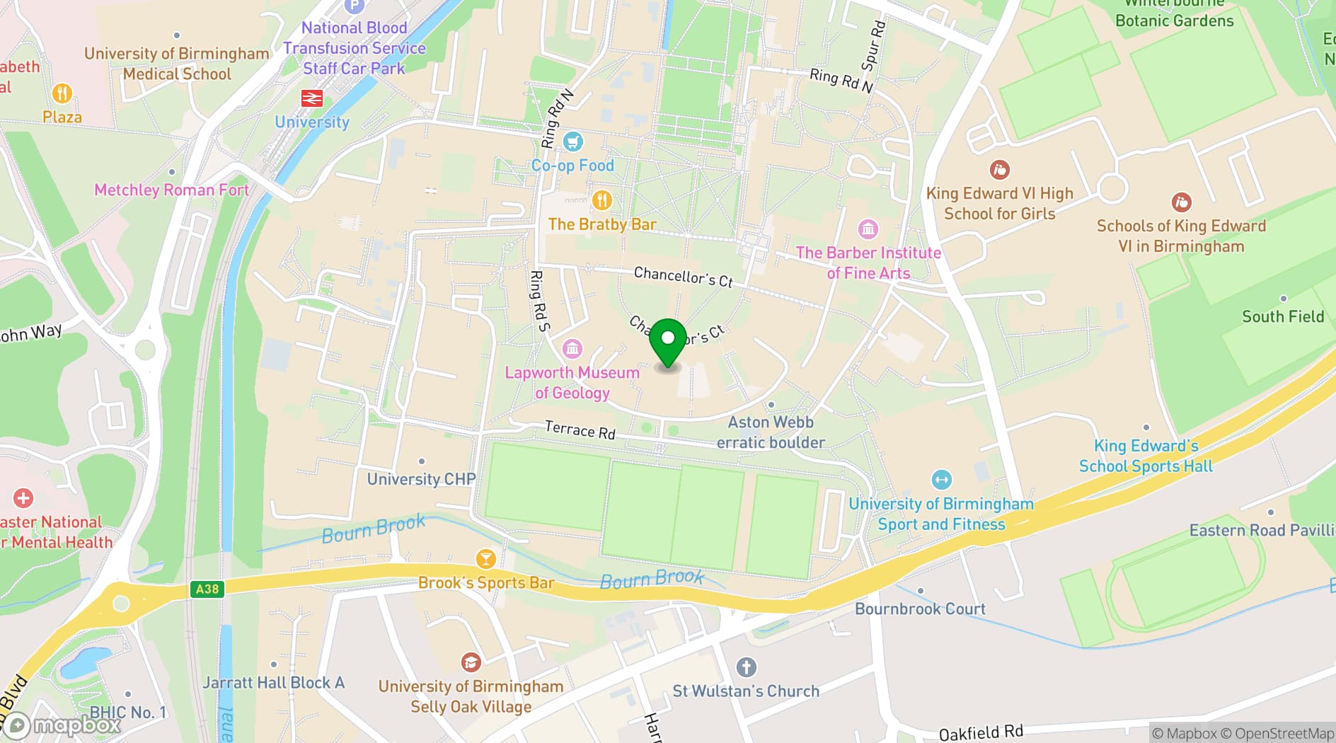 Map showing The Great Hall