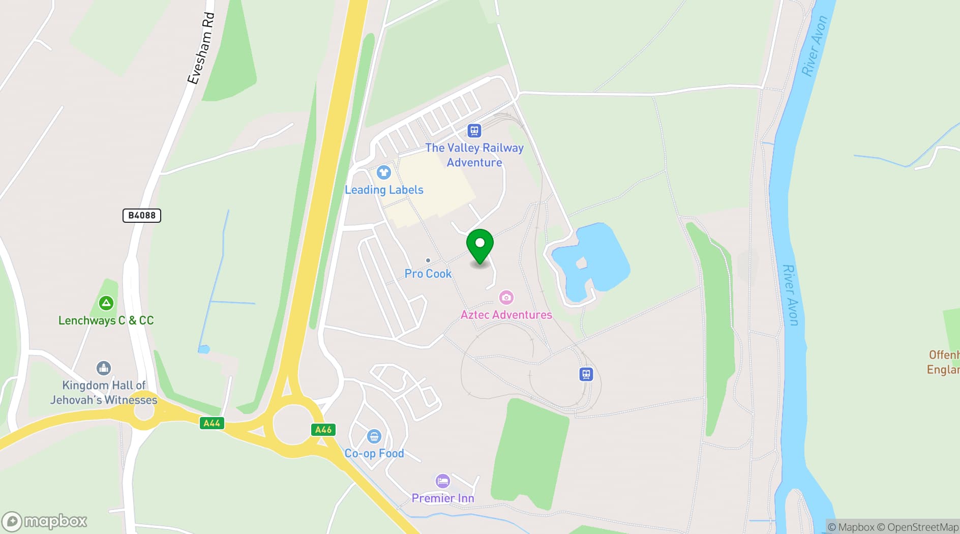 Map showing Boardman Performance Centre 