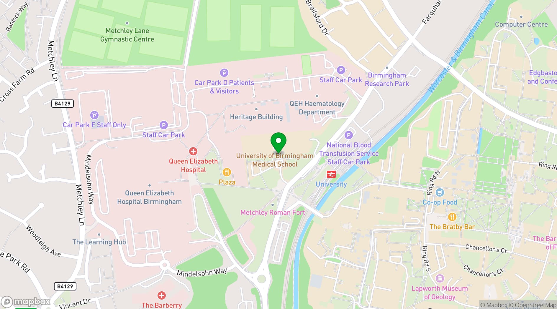 Map showing Centre for Professional Development