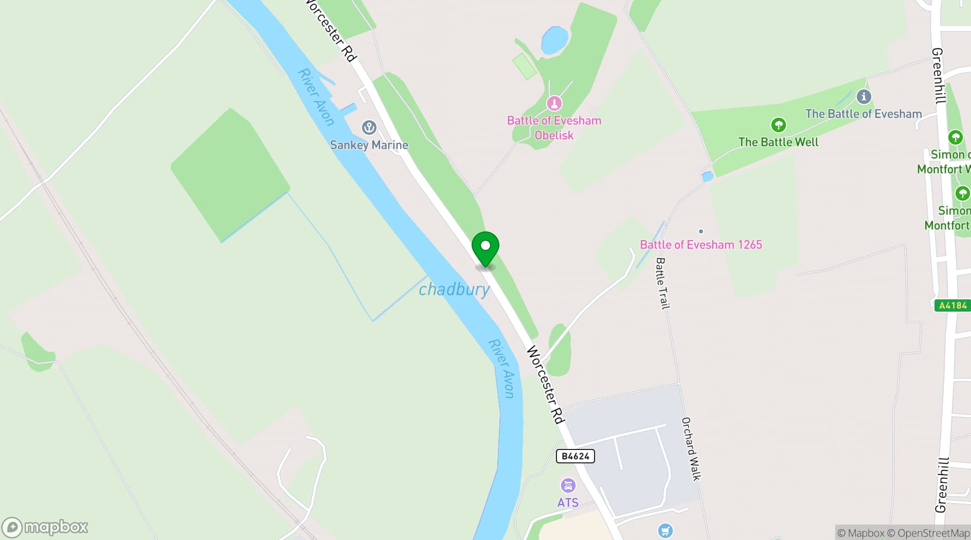 Map showing The Wood Norton