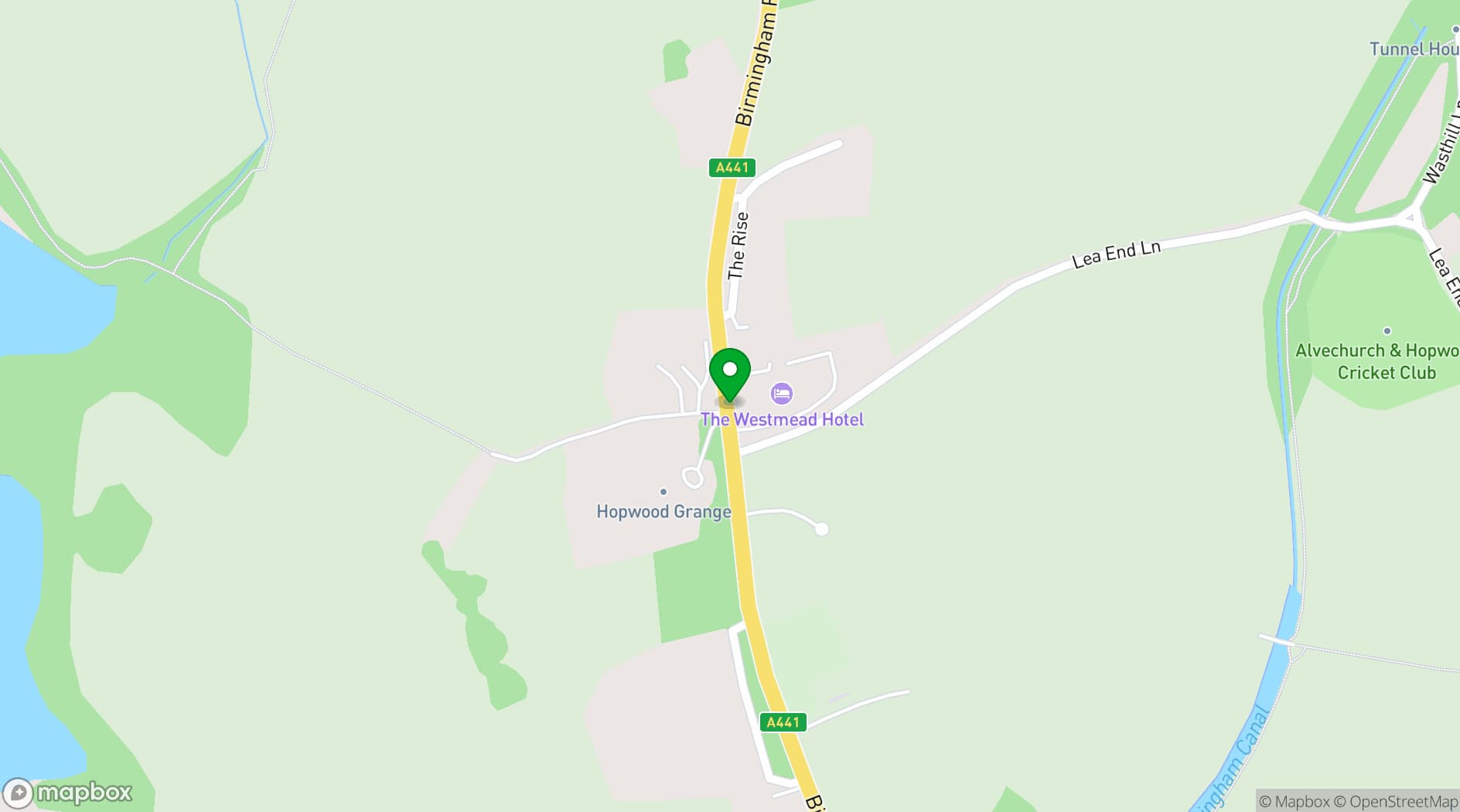 Map showing Westmead Hotel