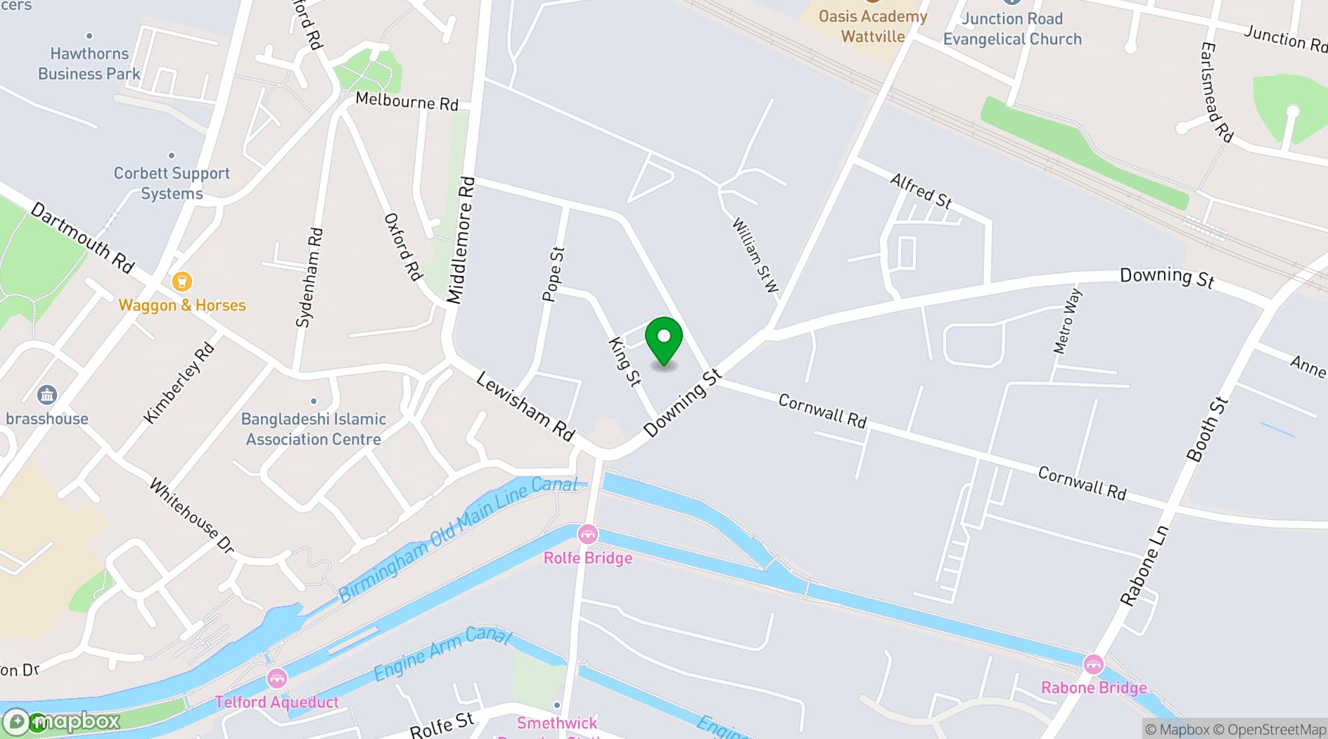 Map showing Prestige Suite