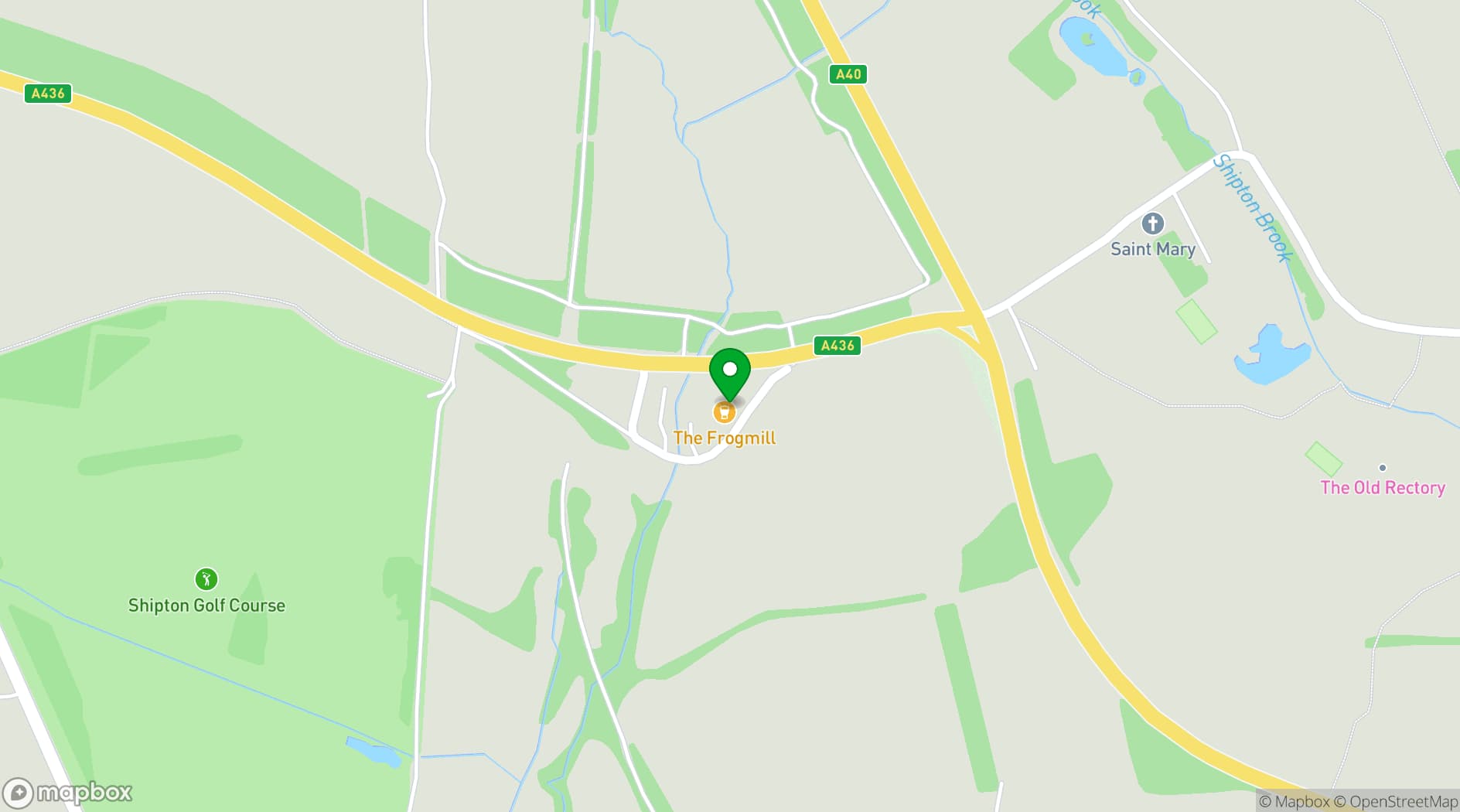 Map showing The Frogmill