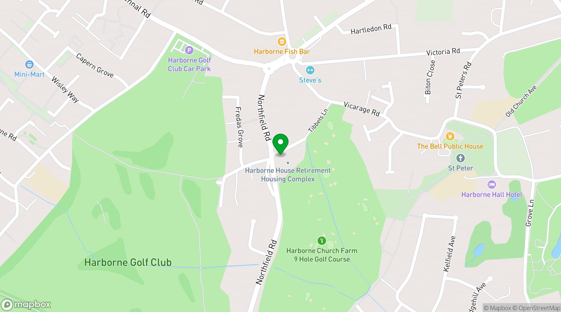 Map showing Minton House