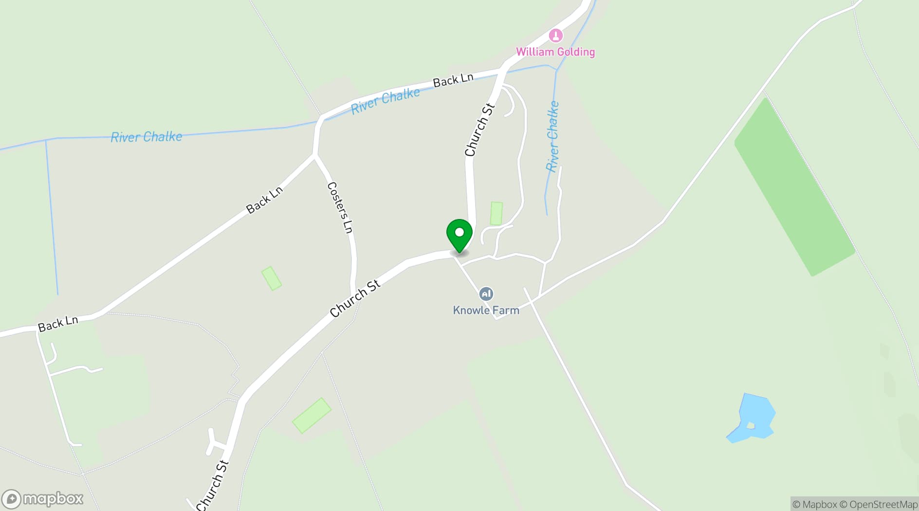 Map showing Bowerchalke Barn