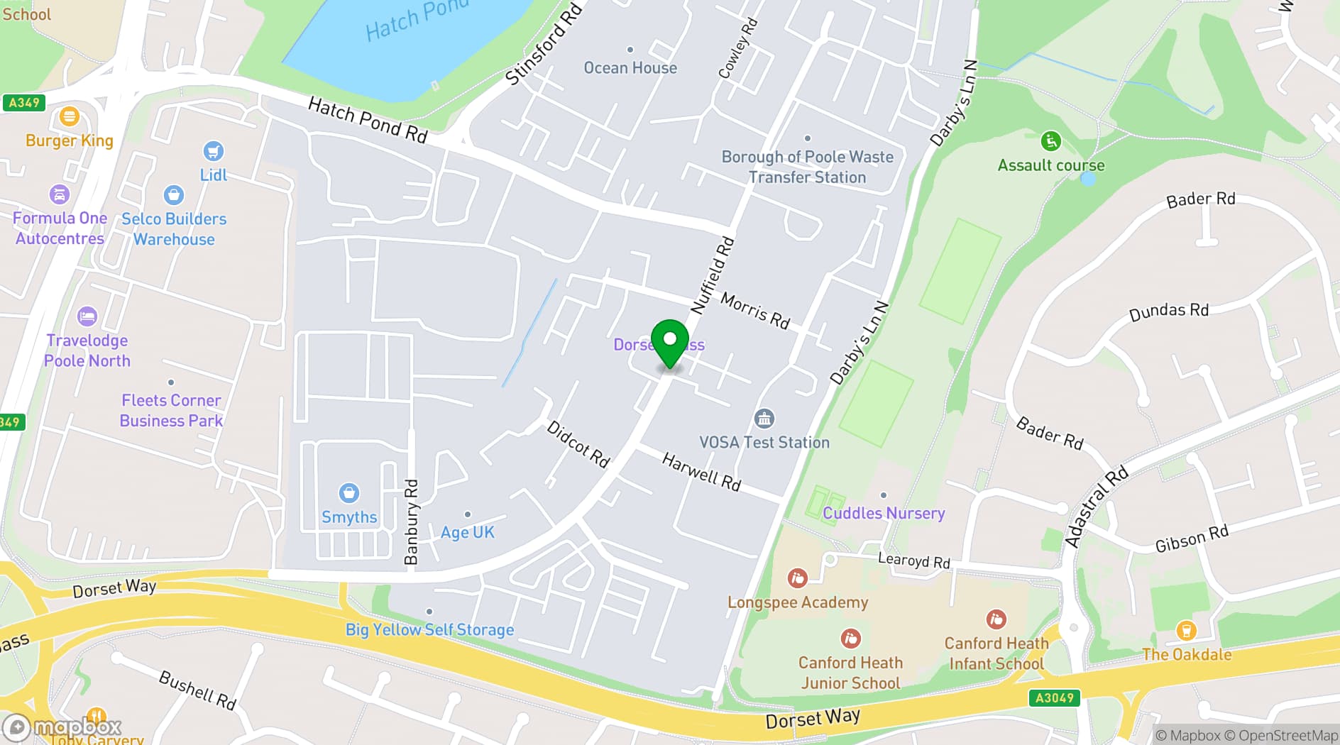 Map showing SN Hub