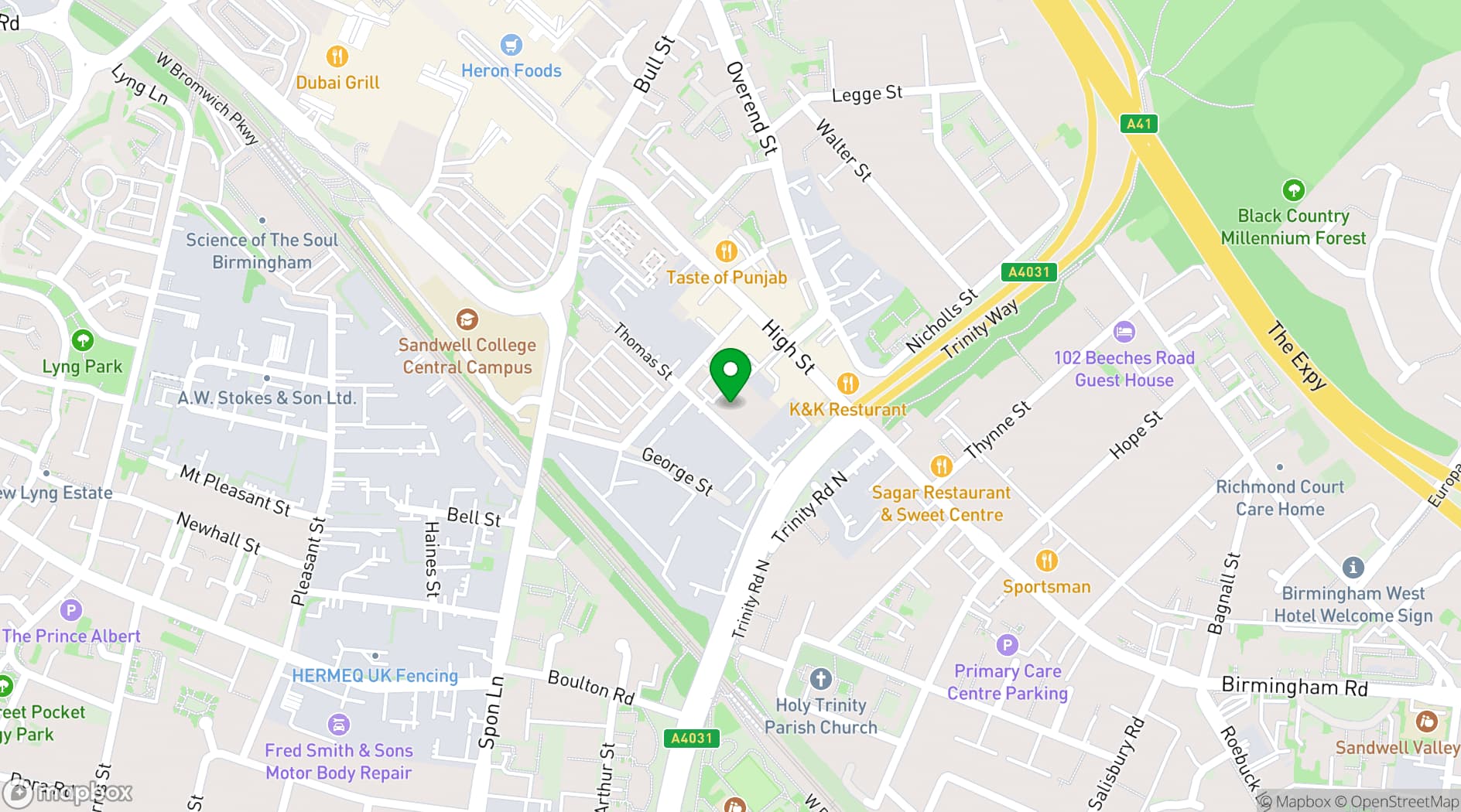 Map showing The Conference Suite
