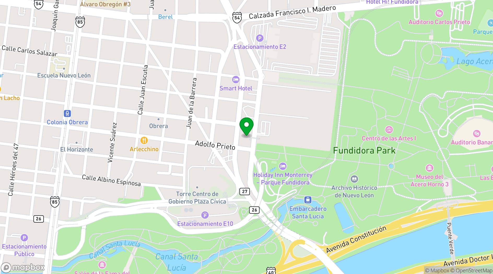 Map showing CINTERMEX