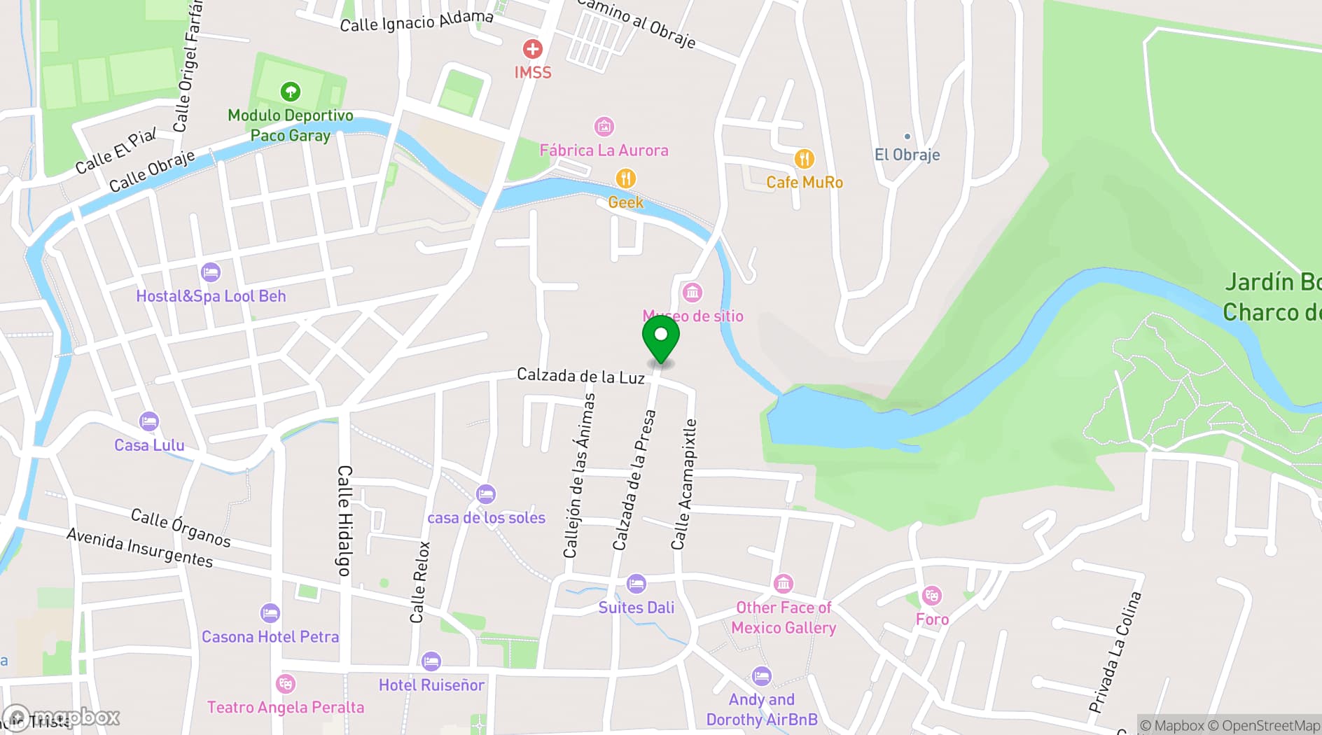 Map showing Rosewood San Miguel de Allende