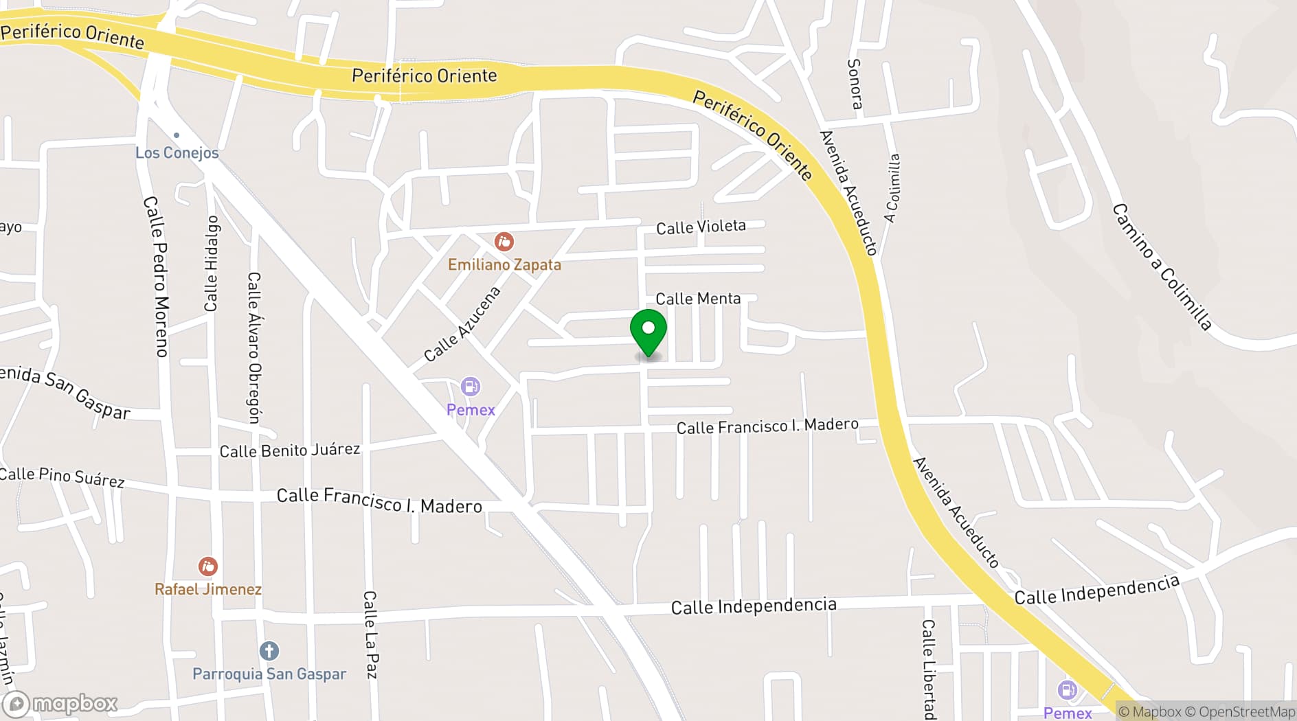 Map showing Terraza Nápoles