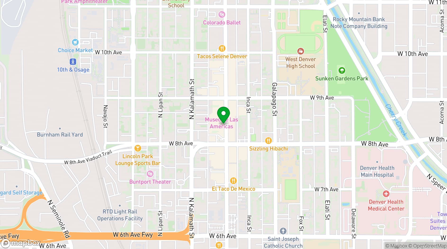 Map showing SKYLIGHT