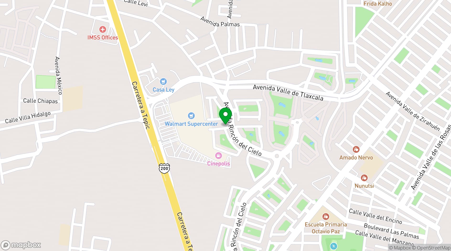 Map showing Grand Velas Riviera Maya