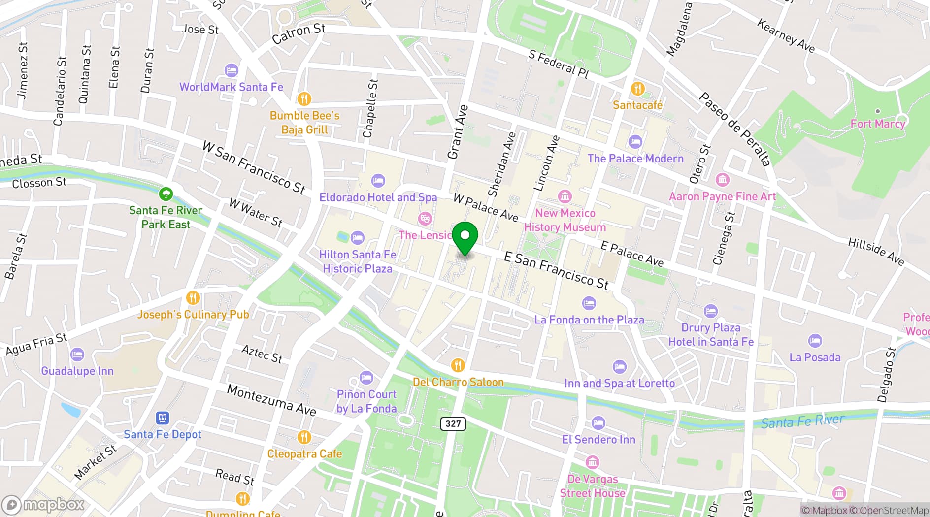 Map showing The Sunset Terrace