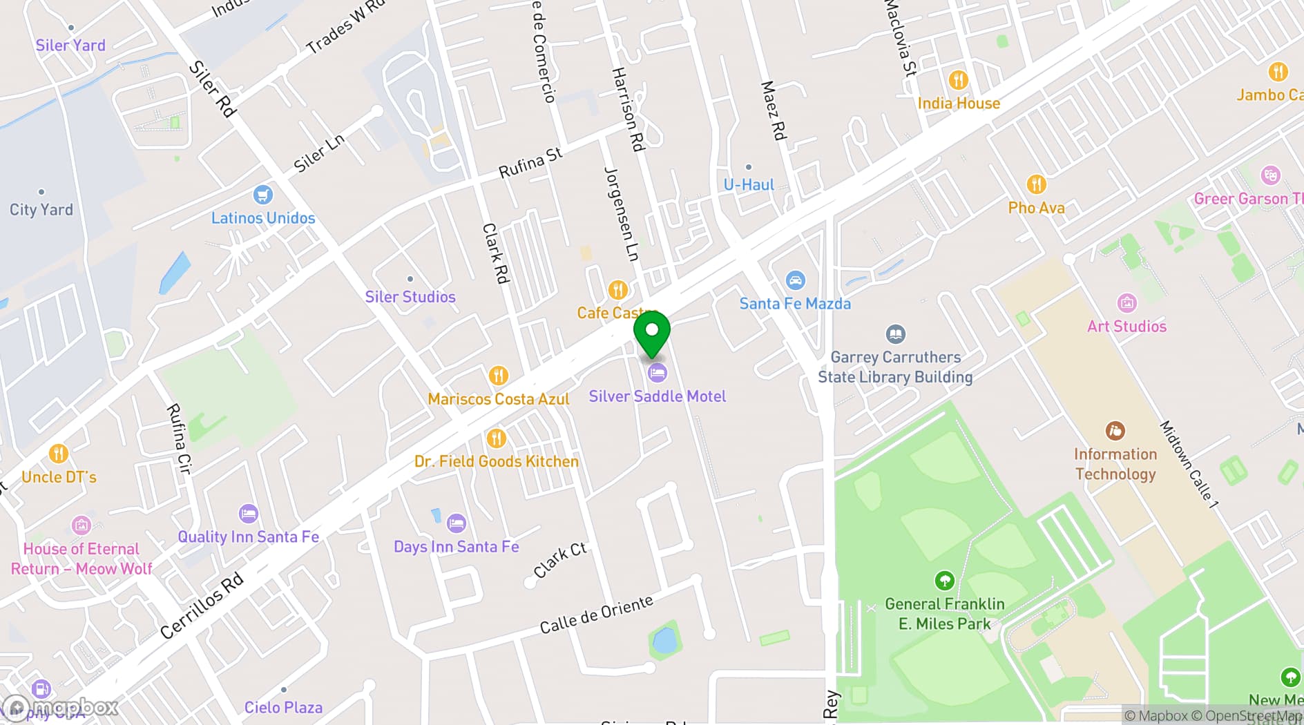 Map showing The Mystic Santa Fe