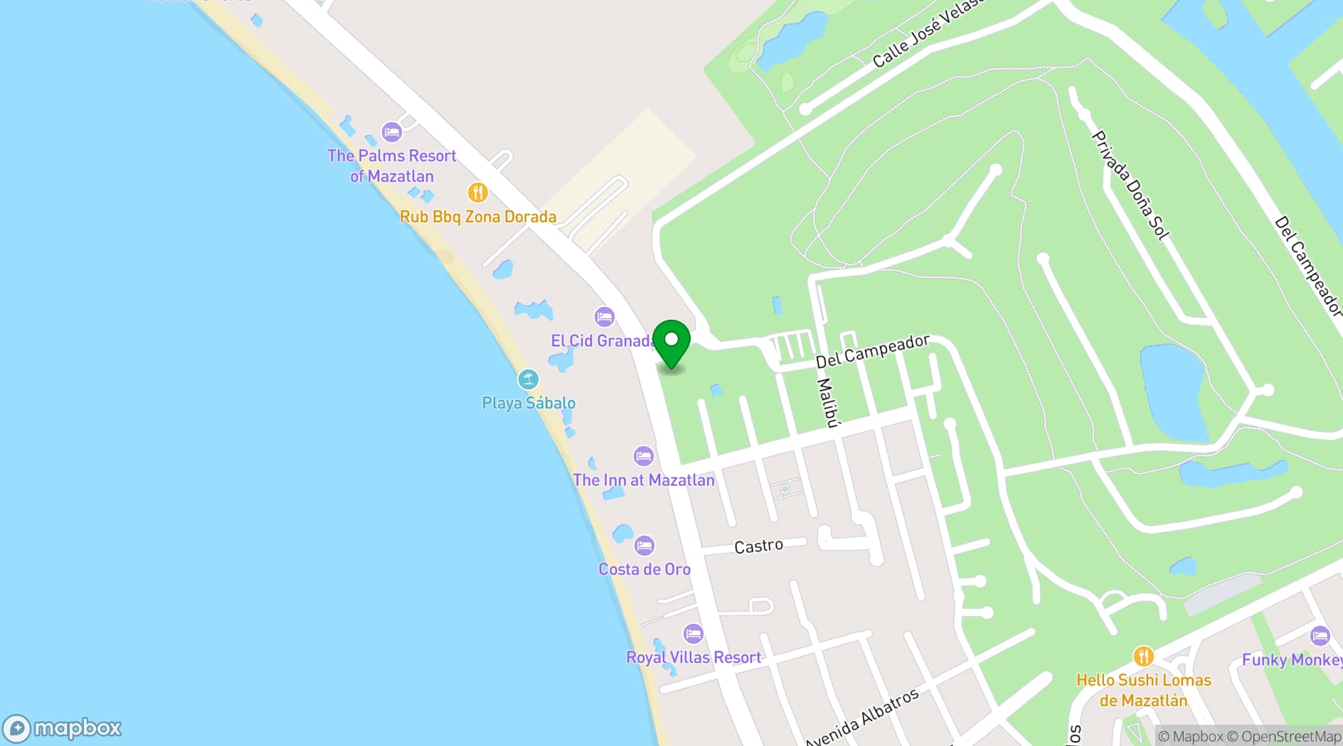 Map showing El Cid Granada Hotel