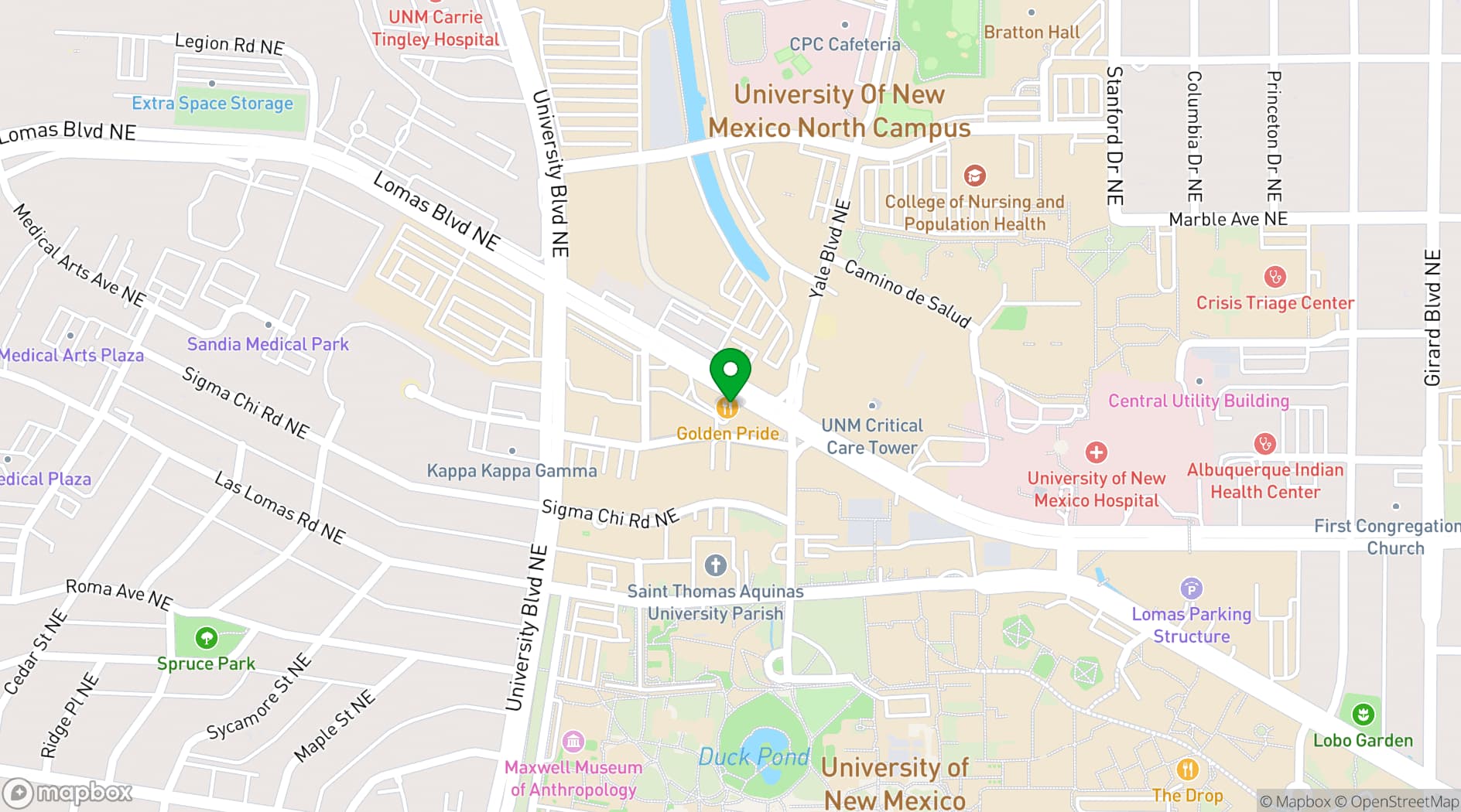 Map showing Frontier Restaurant