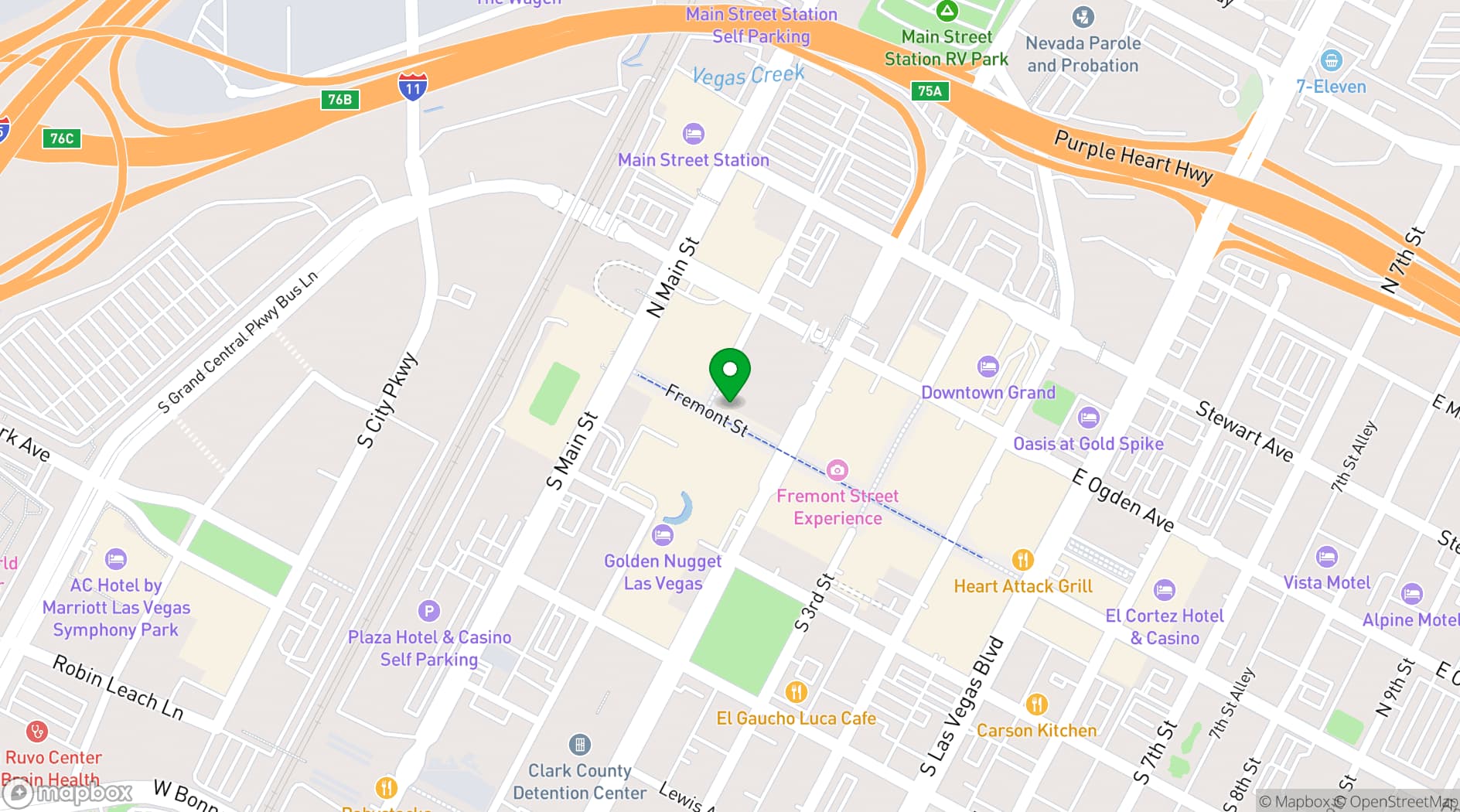 Map showing Whiskey Licker Up Saloon Party Room
