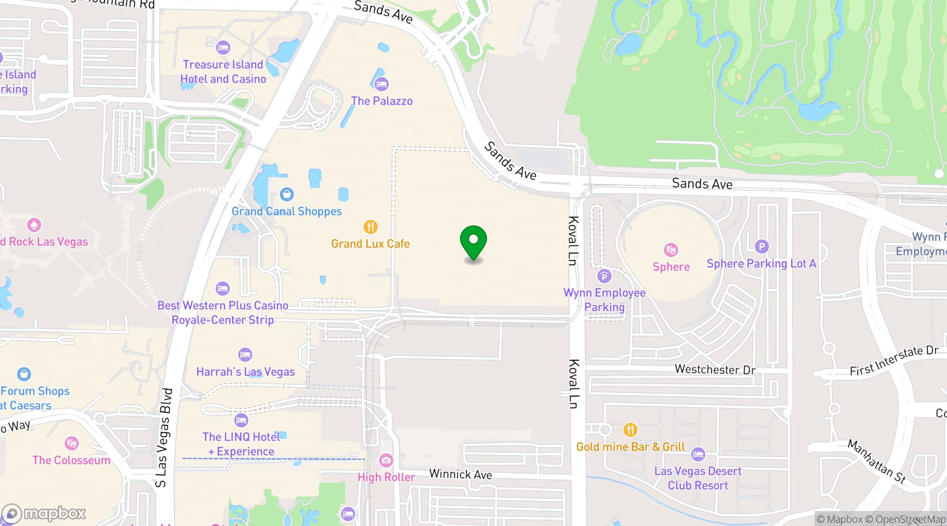 Map showing The Venetian Resort