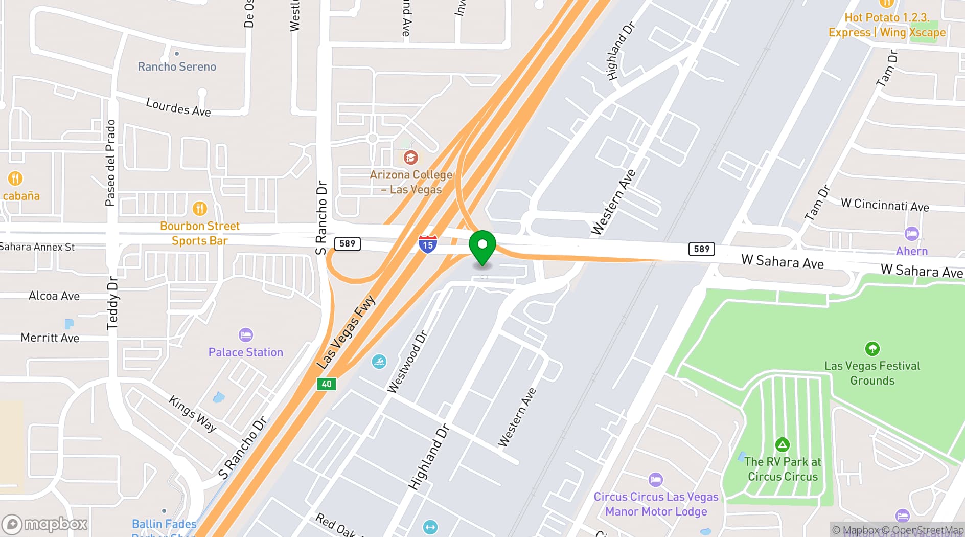 Map showing The Lexi Las Vegas
