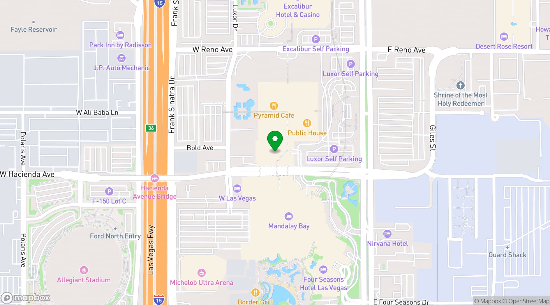 Map showing 1923 Prohibition Bar