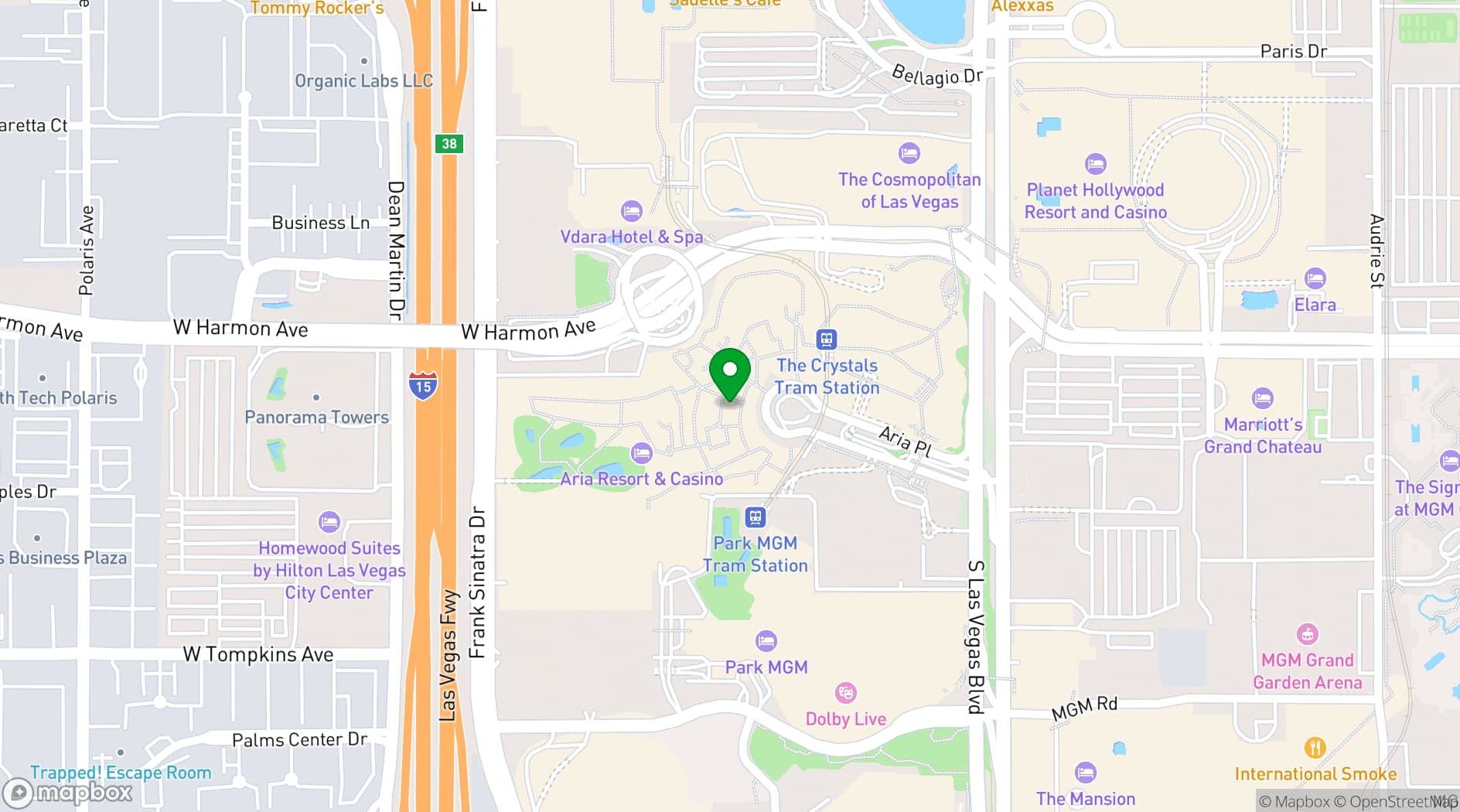 Map showing Jean-Georges Steakhouse