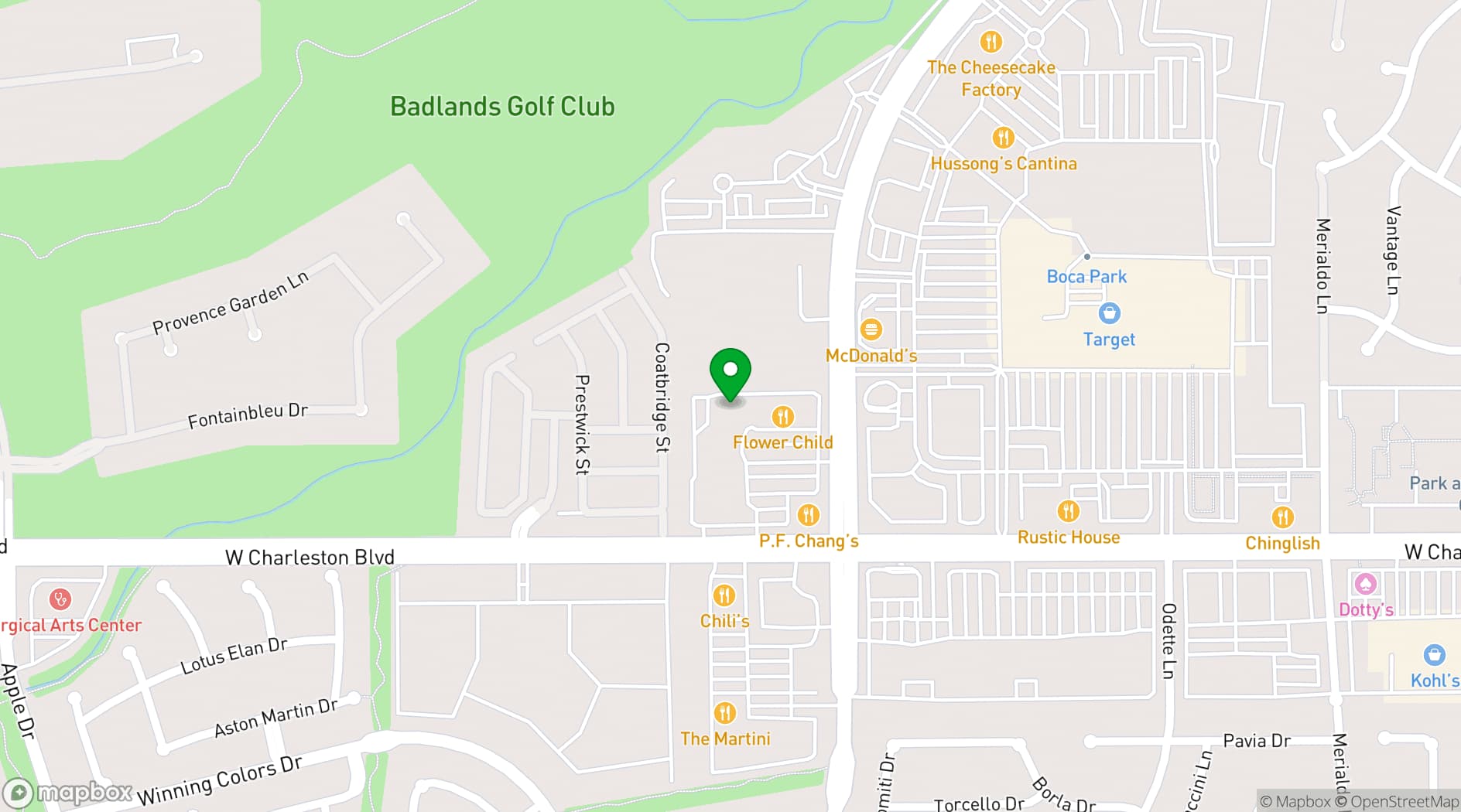Map showing Honey Salt Restaurant Las Vegas