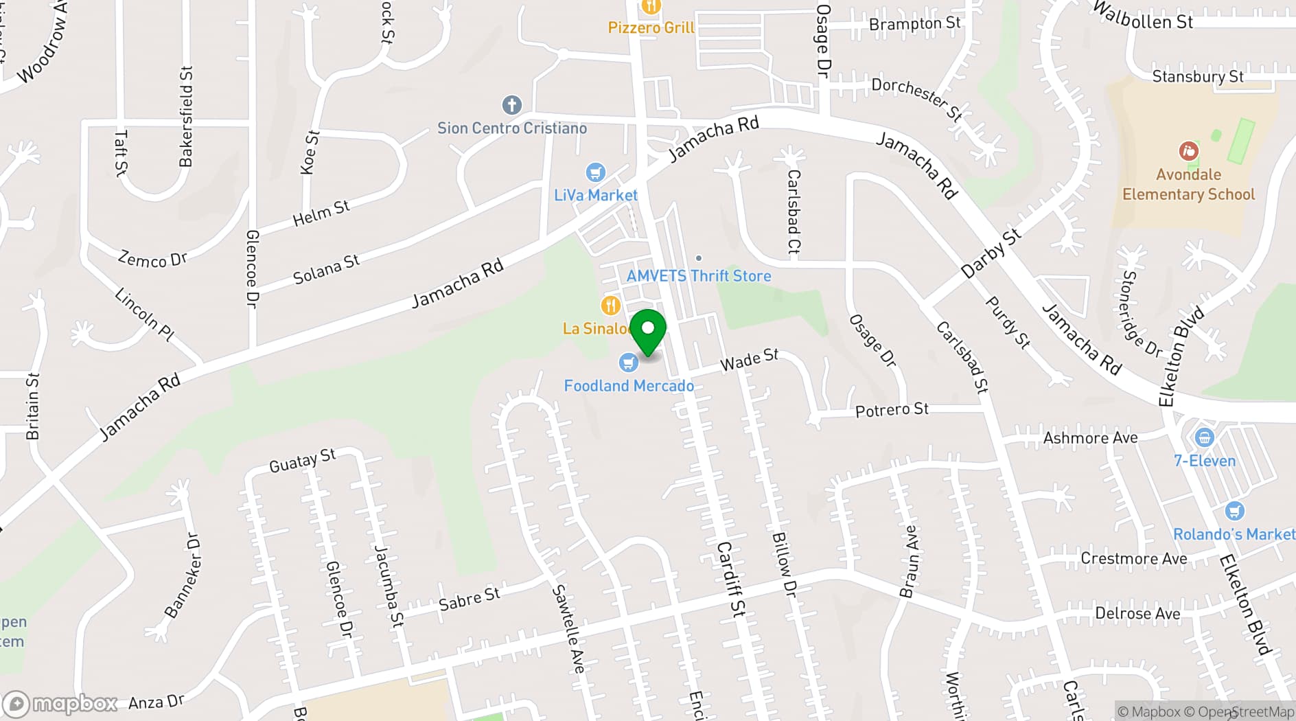 Map showing Salon Monarca