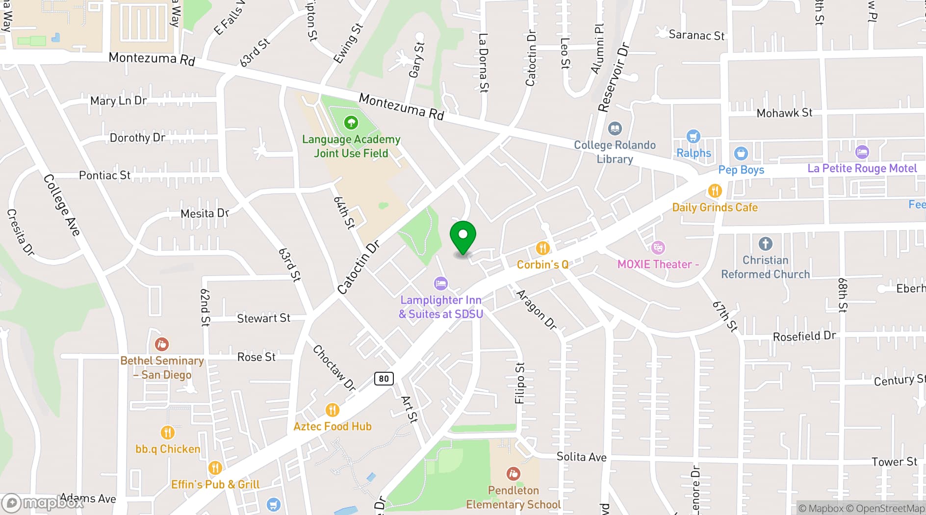 Map showing Starlight Dance Studio