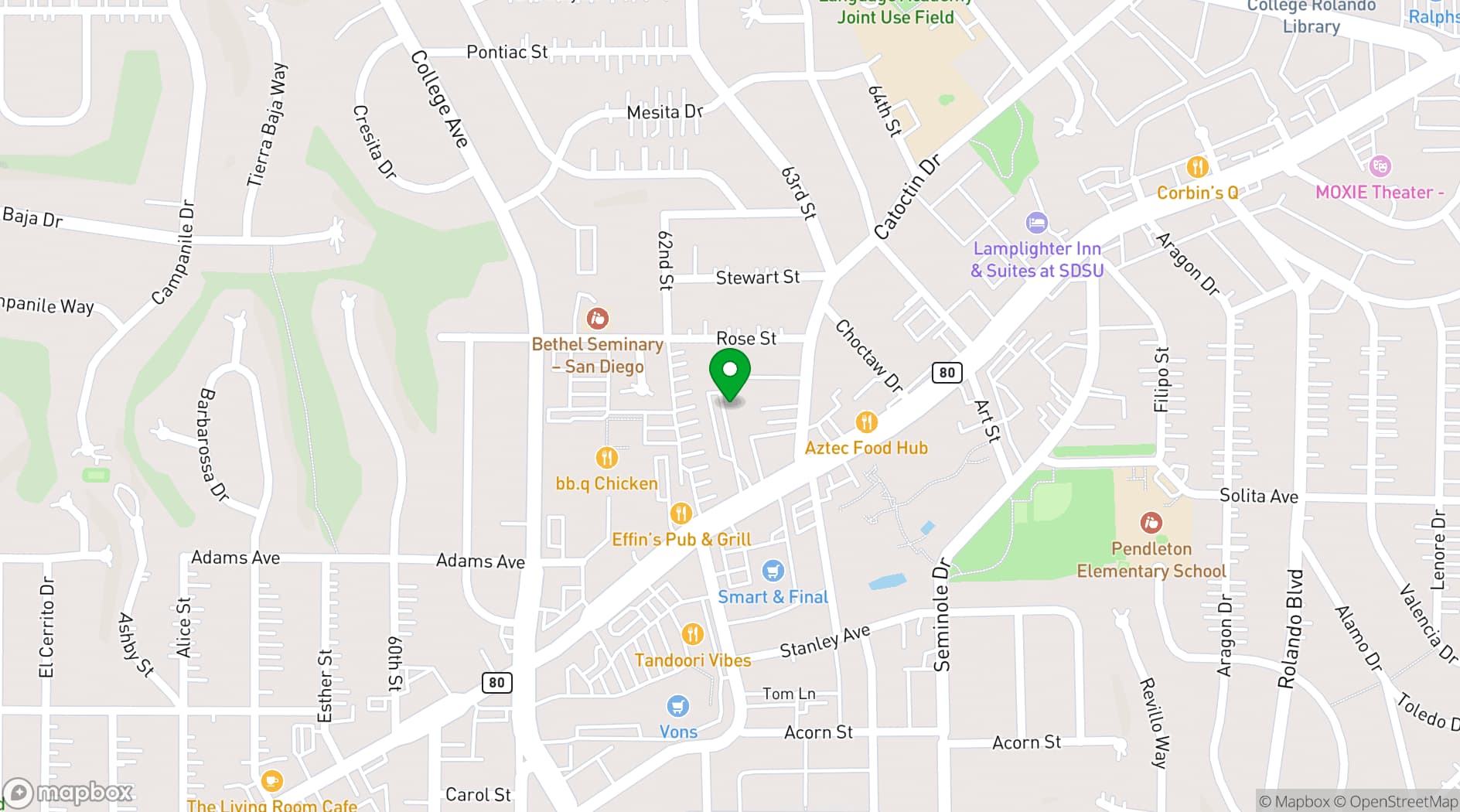 Map showing Life Community Center