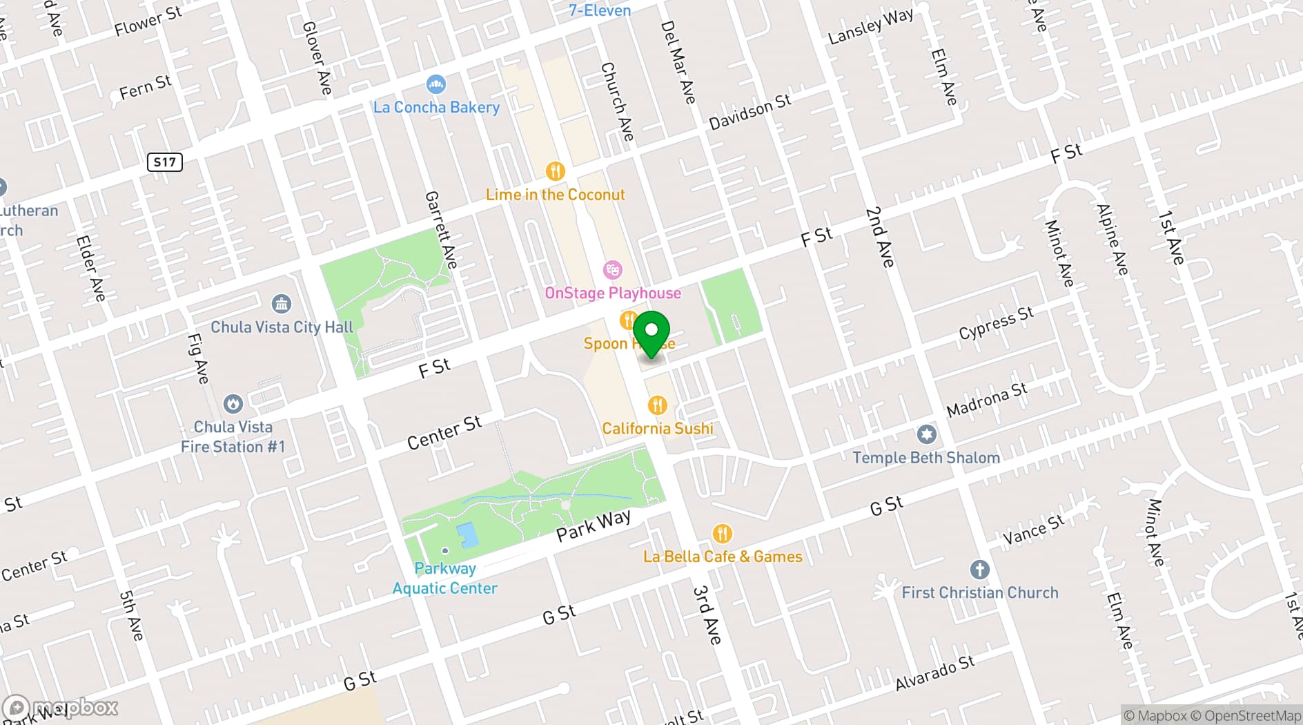 Map showing Italianissimo Trattoria