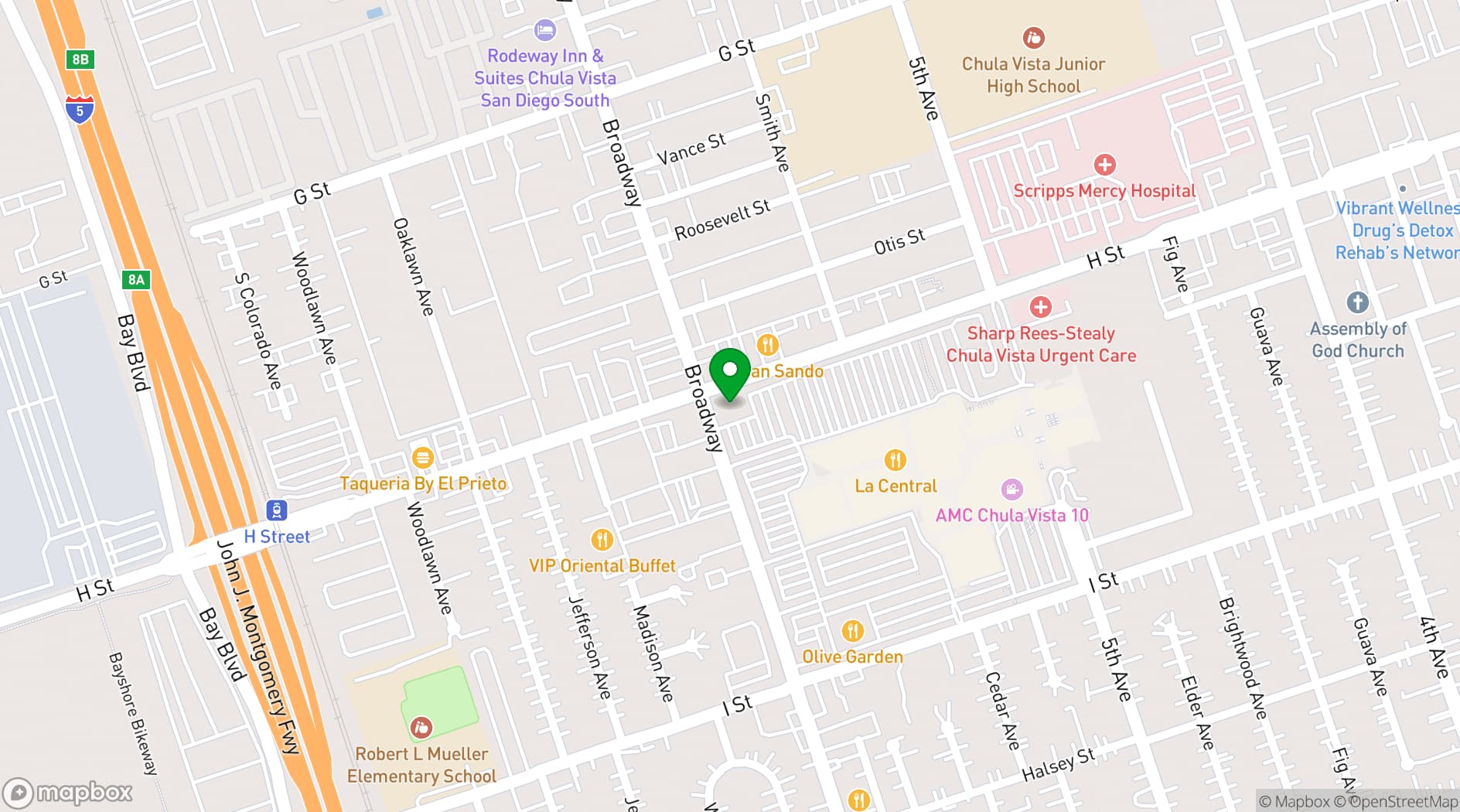 Map showing Red Lobster
