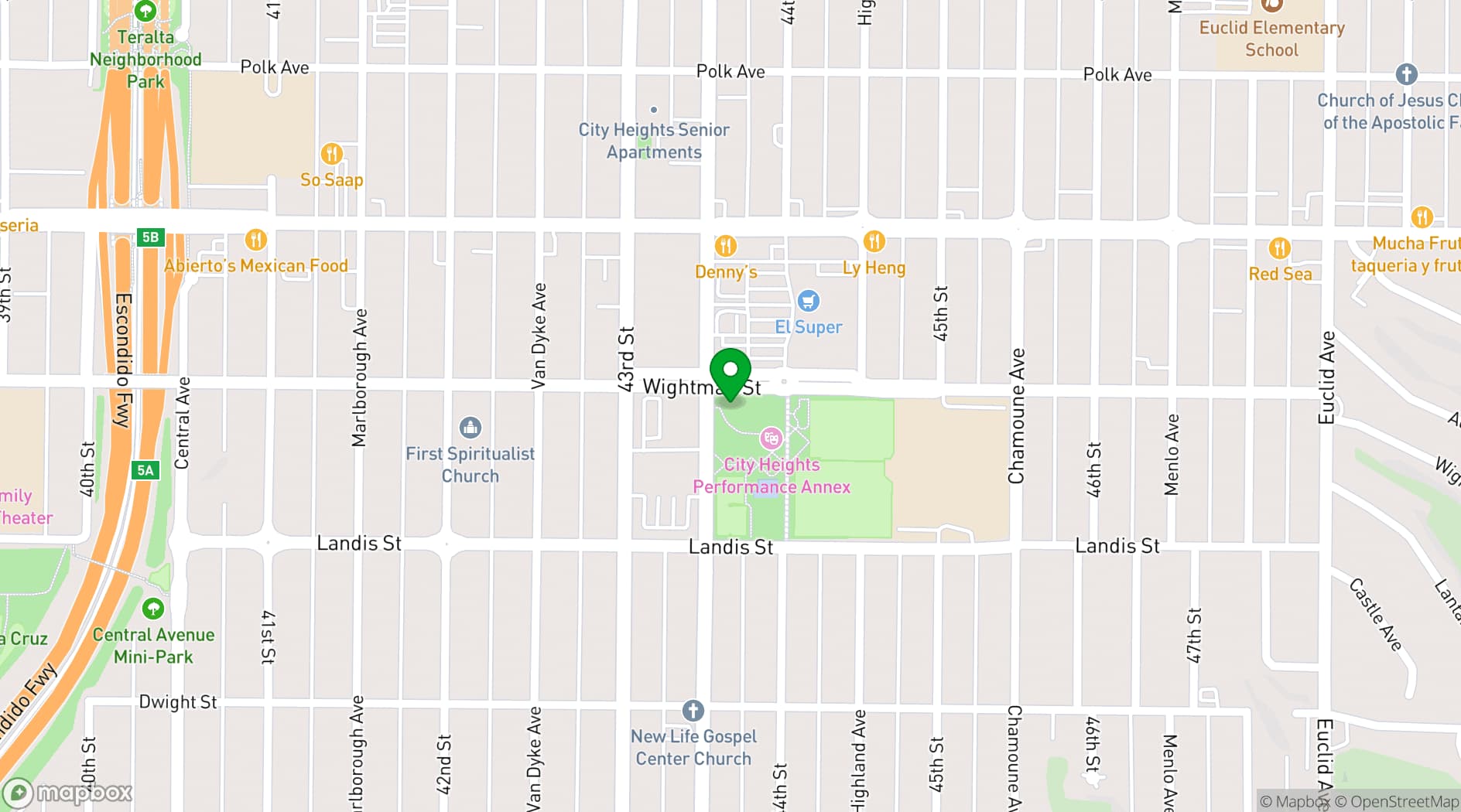 Map showing City Heights Town Council