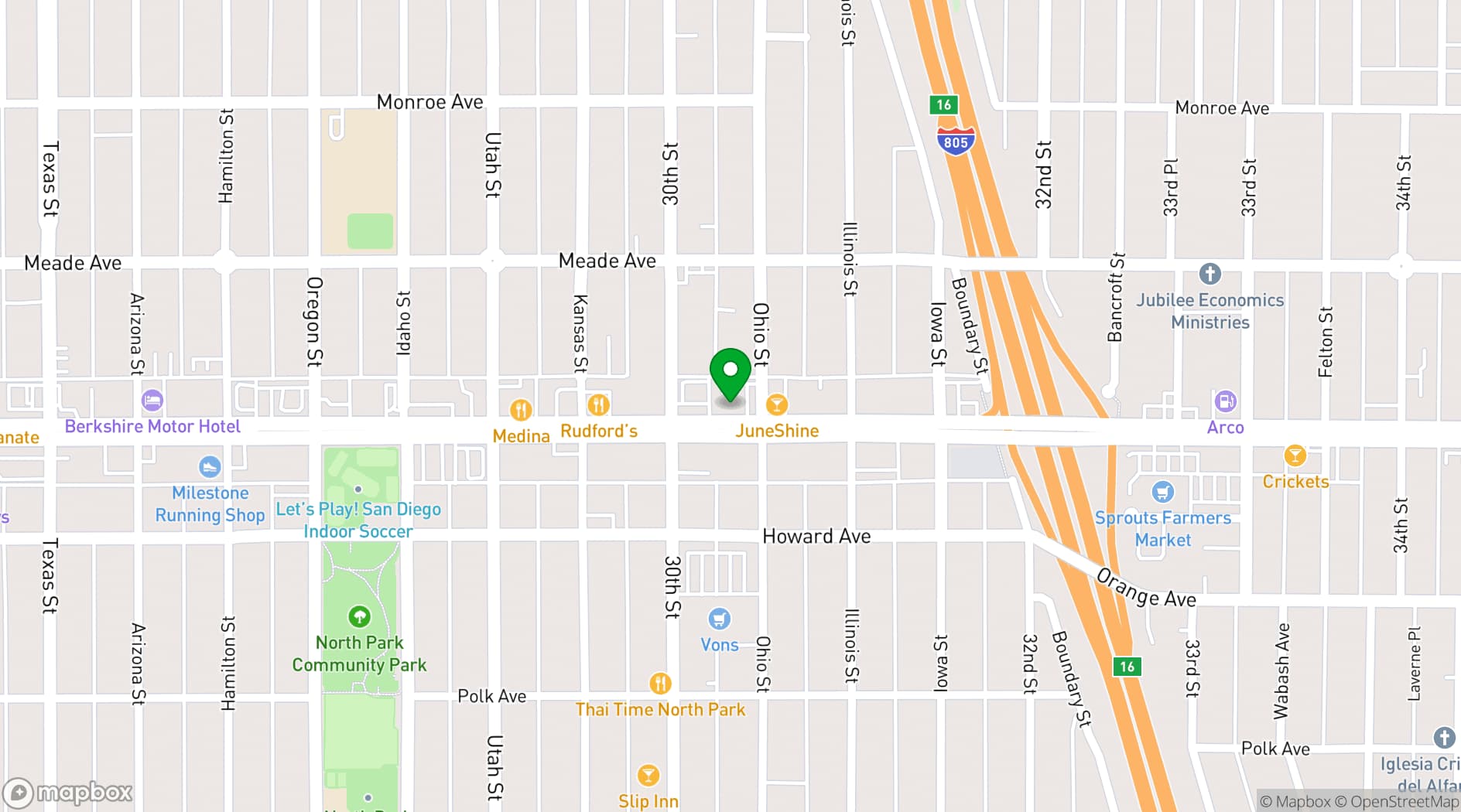 Map showing Lips • San Diego