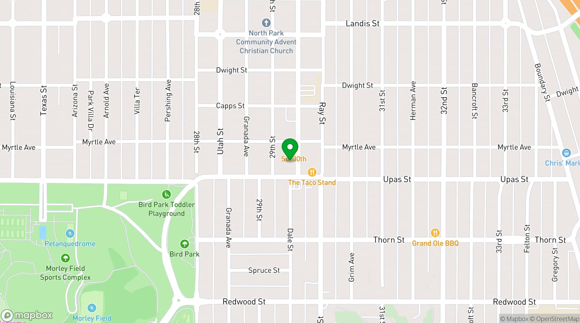 Map showing One Door North