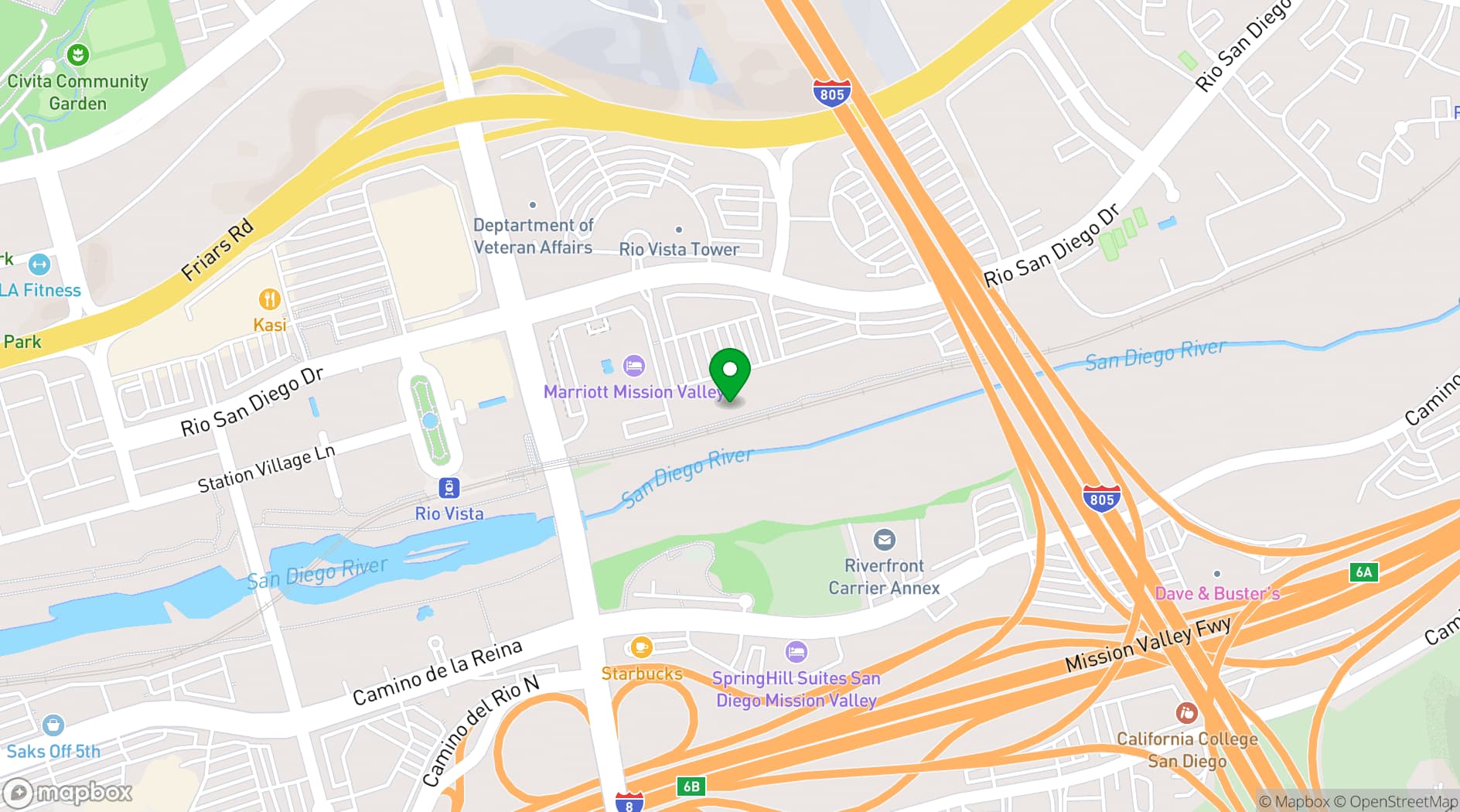 Map showing Hera Hub Mission Valley
