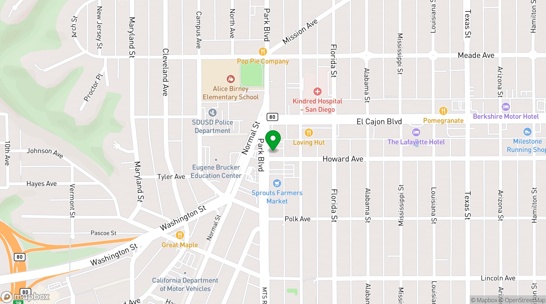 Map showing Al Dente