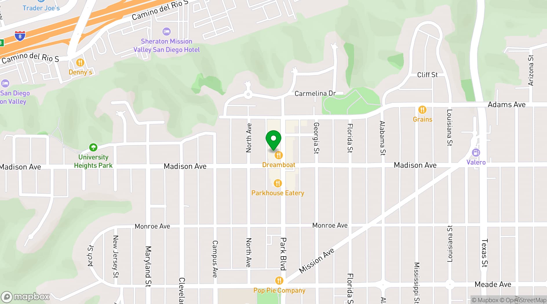 Map showing Park & Rec