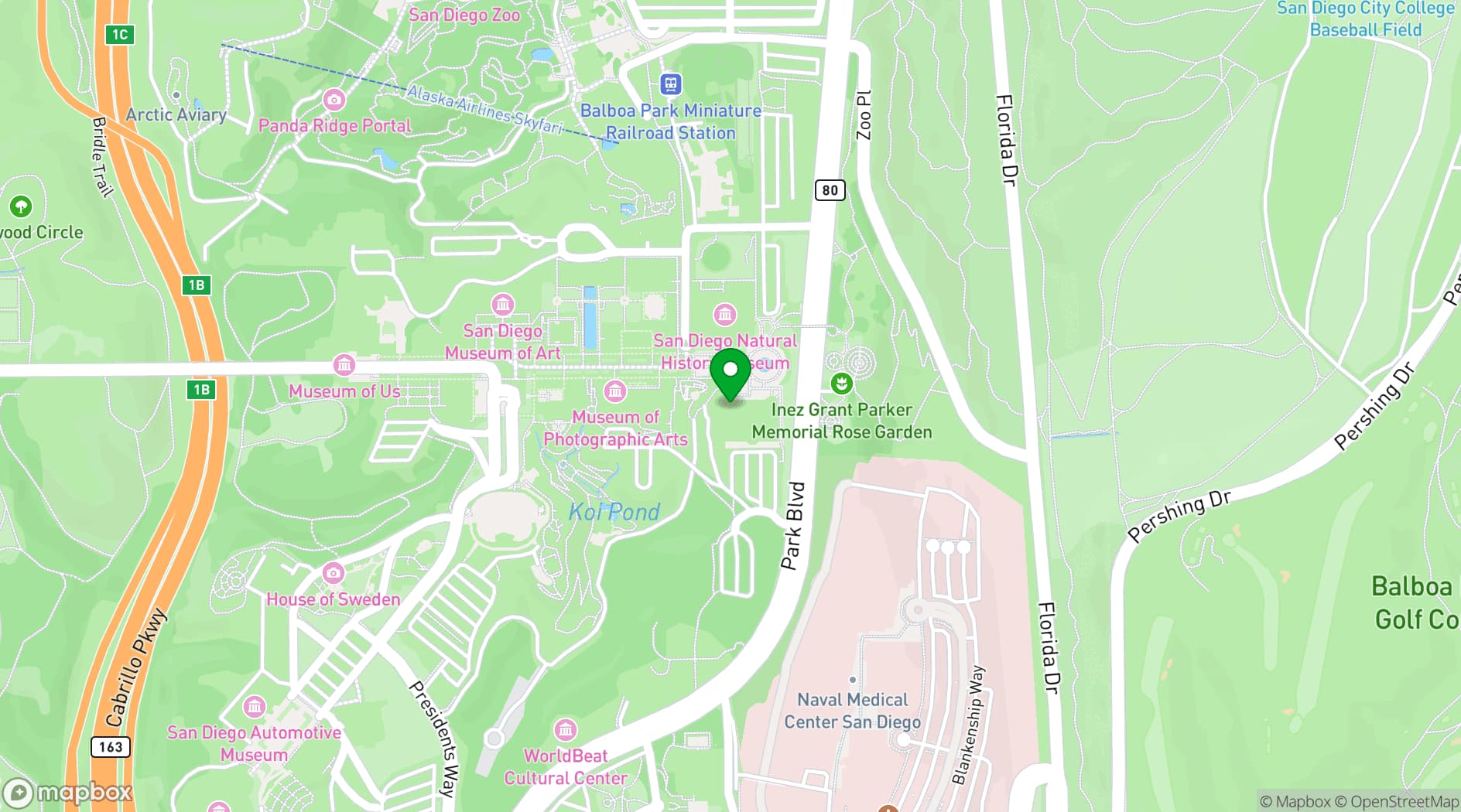 Map showing Heikoff IMAX Dome