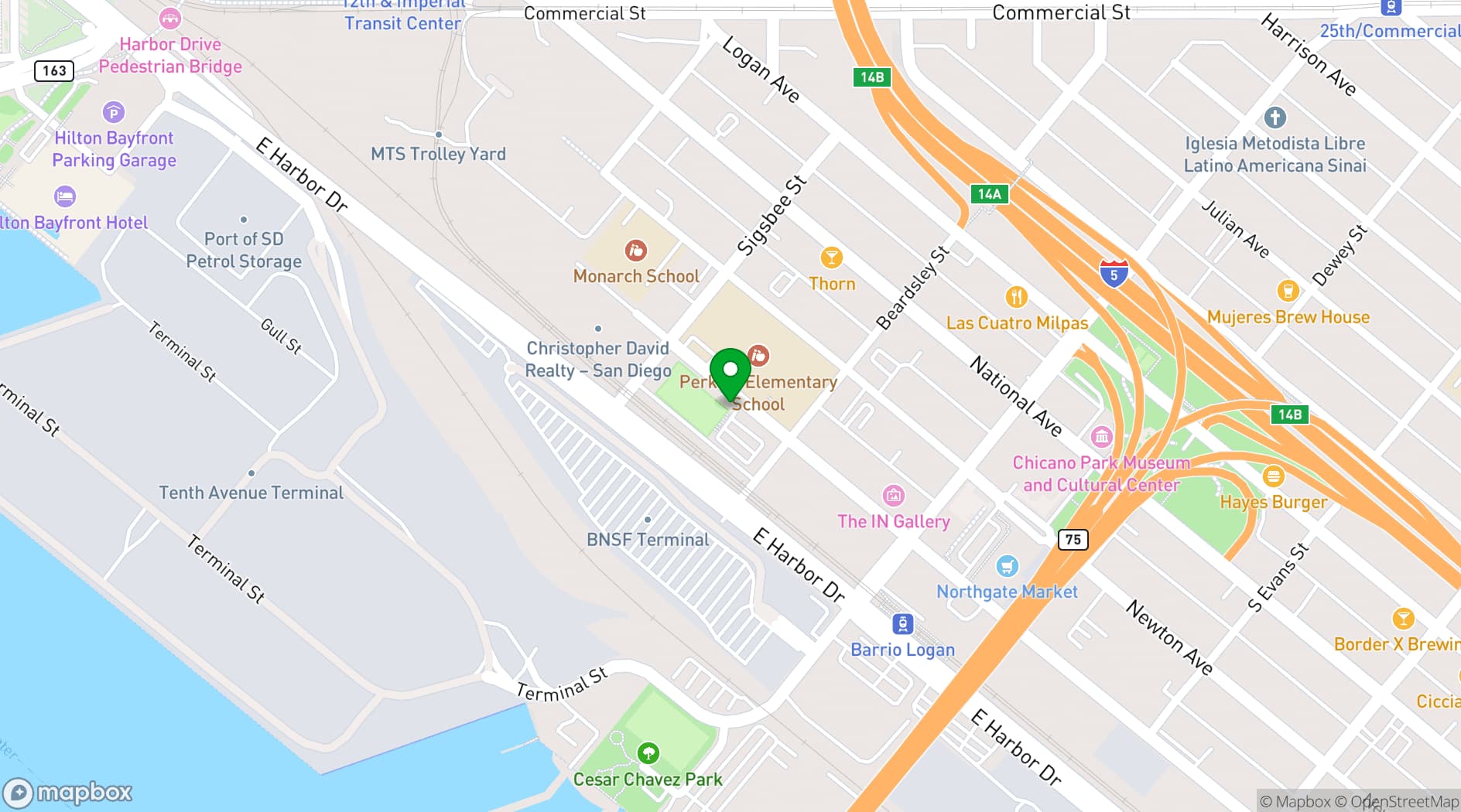 Map showing K1 Speed San Diego