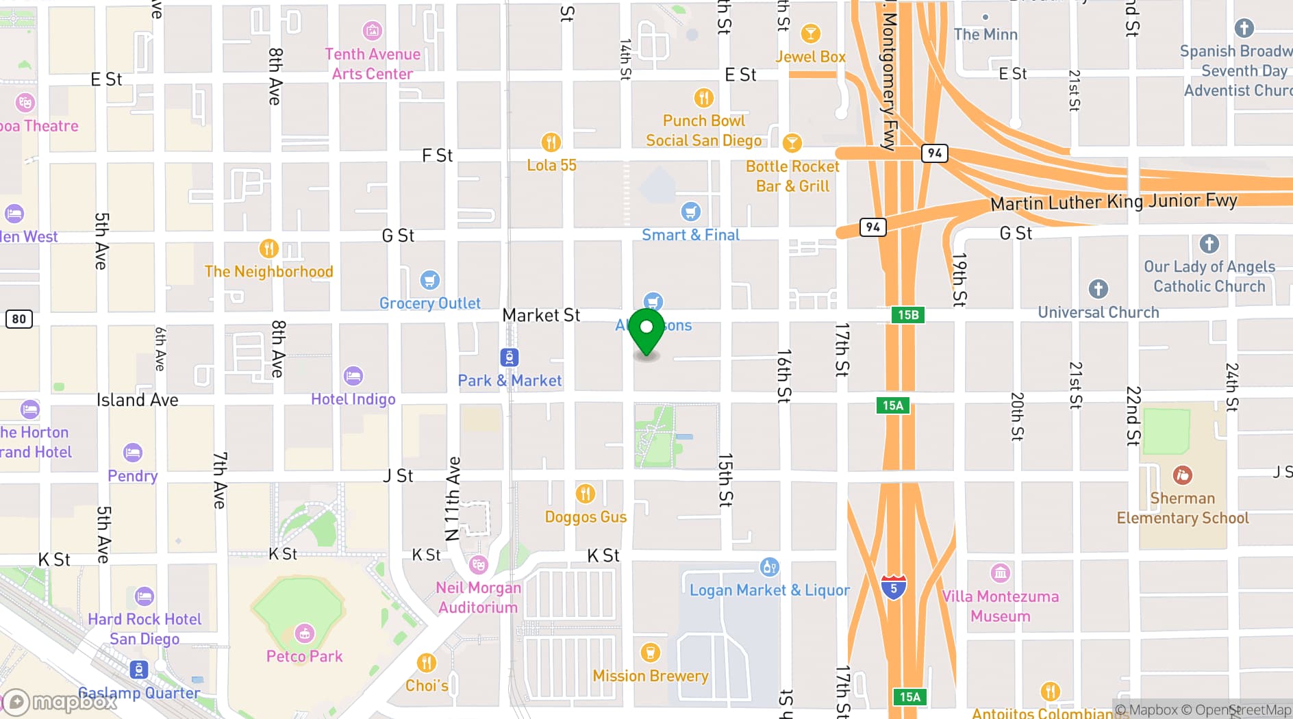 Map showing Serving Seniors