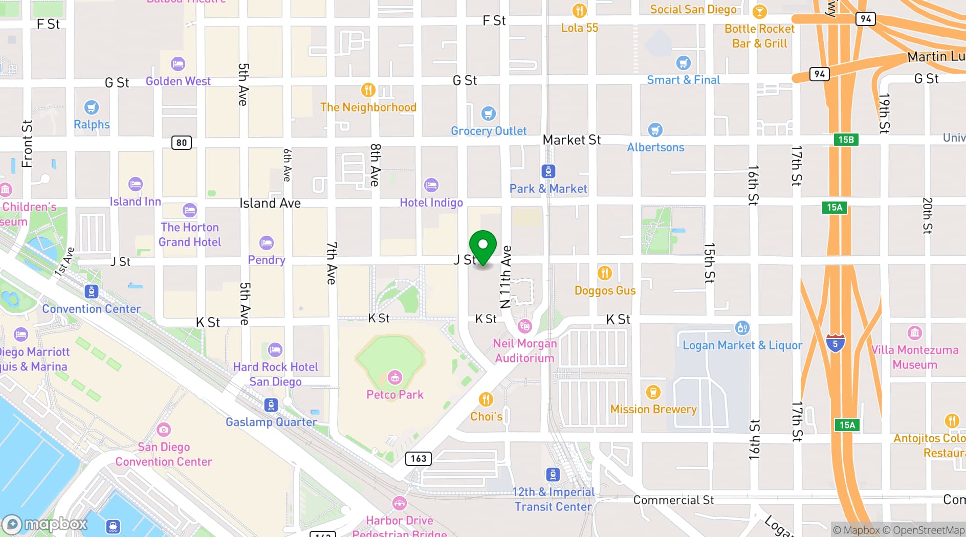 Map showing Luce Loft