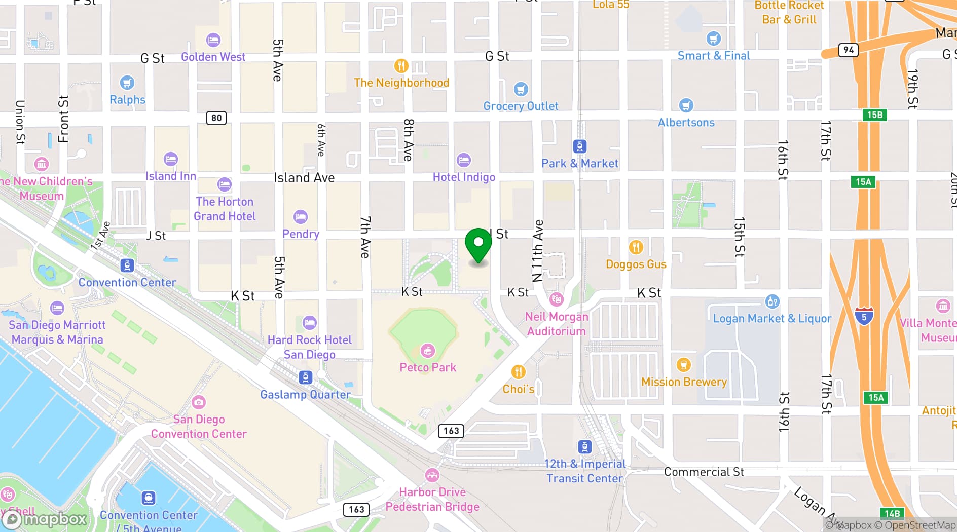 Map showing The Ultimate Skybox at DiamondView Tower