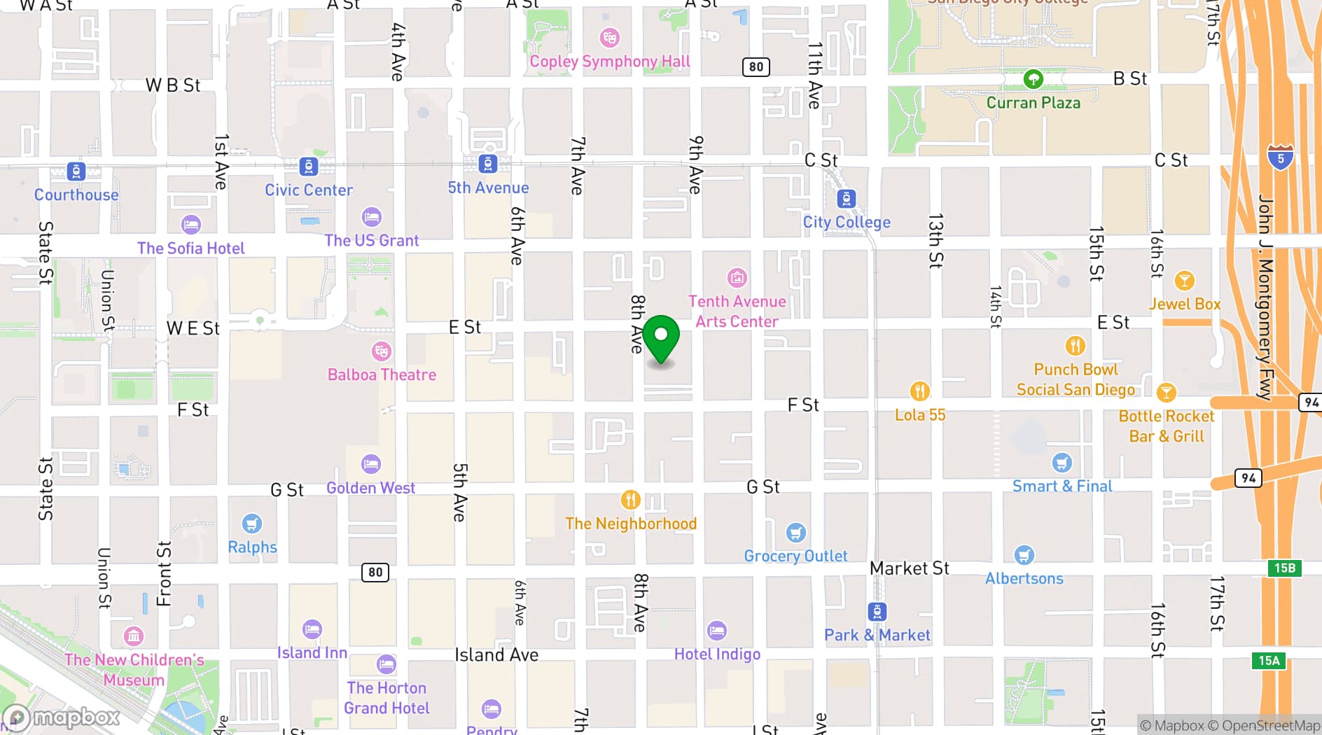 Map showing Couture Events