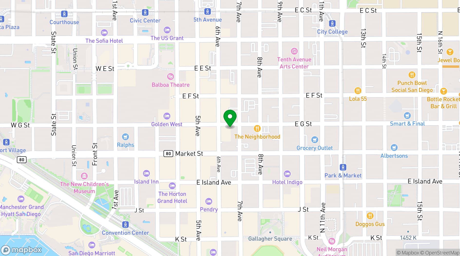 Map showing The Pannikin Building