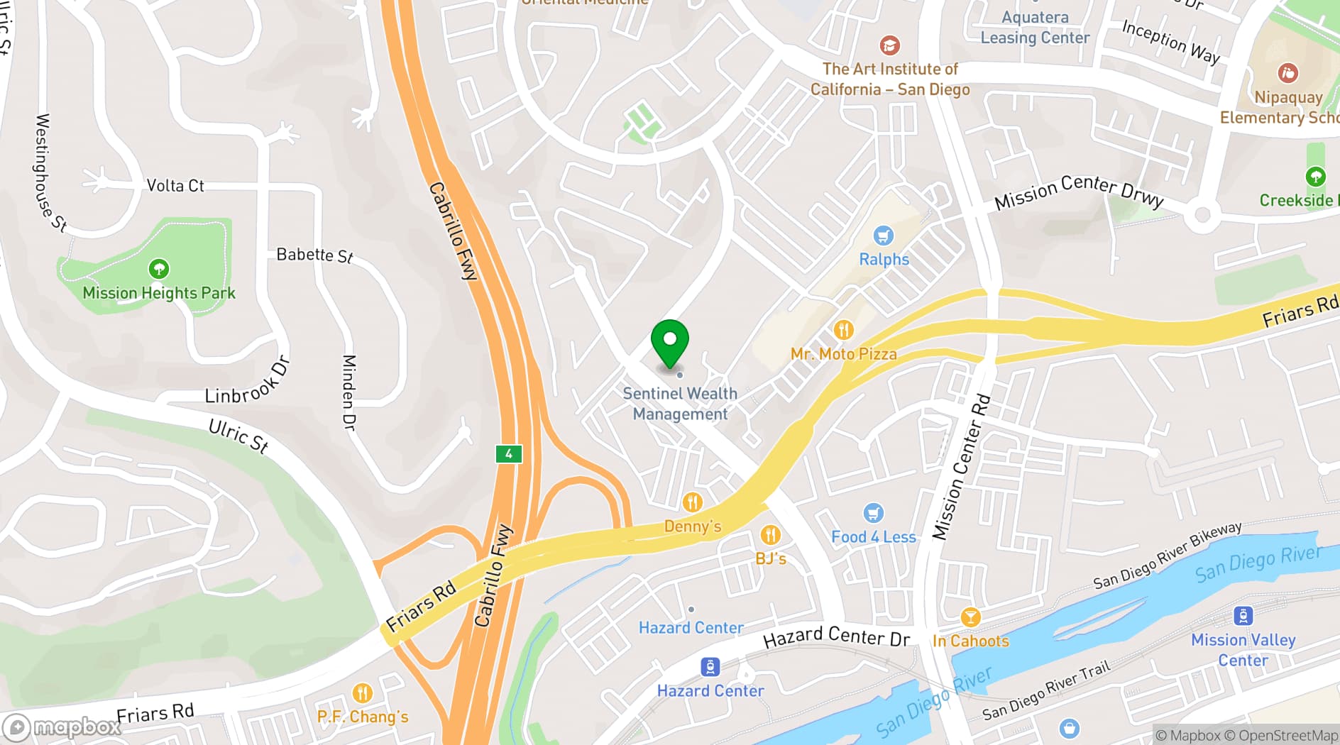 Map showing 1455 Frazee Road