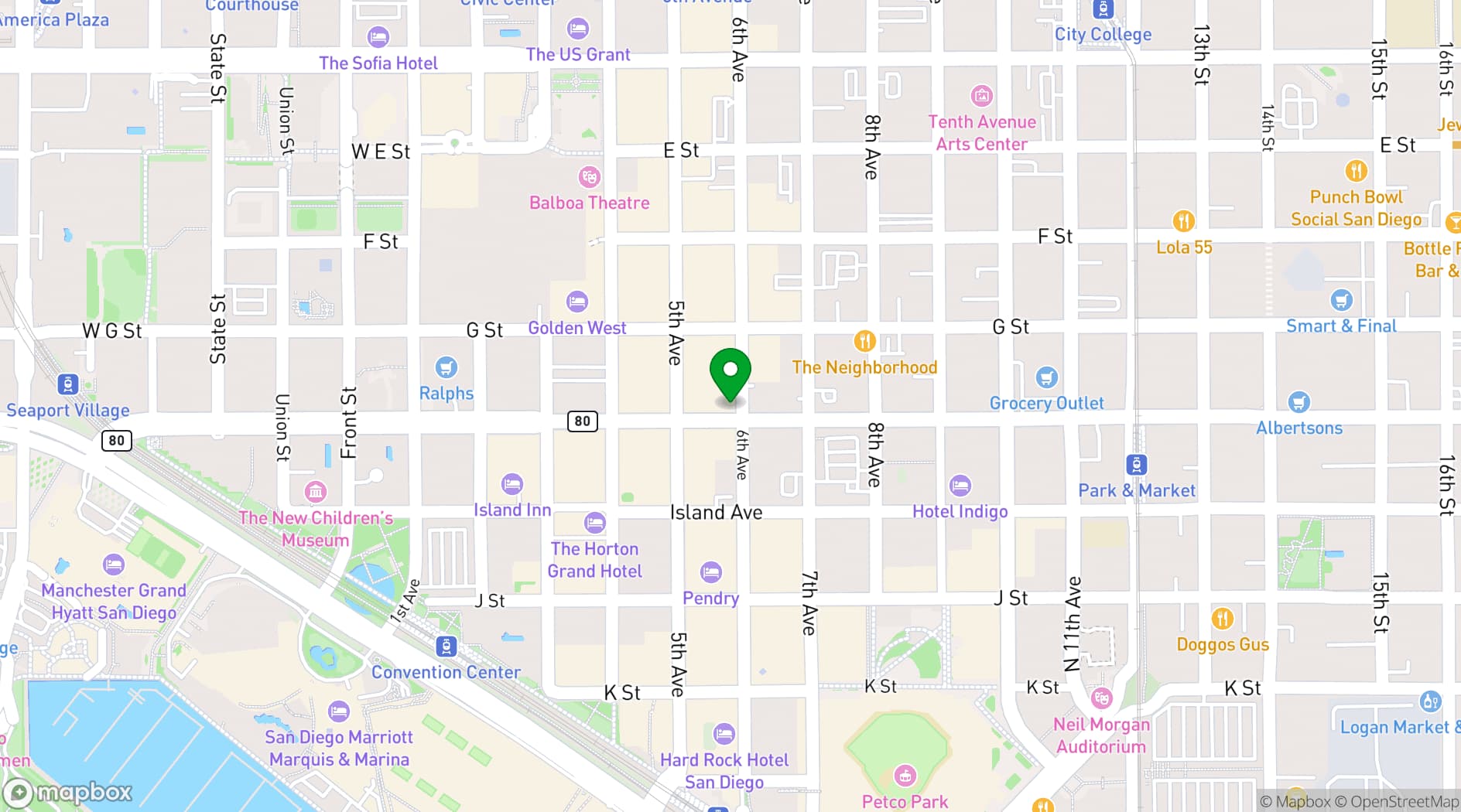 Map showing Side Bar
